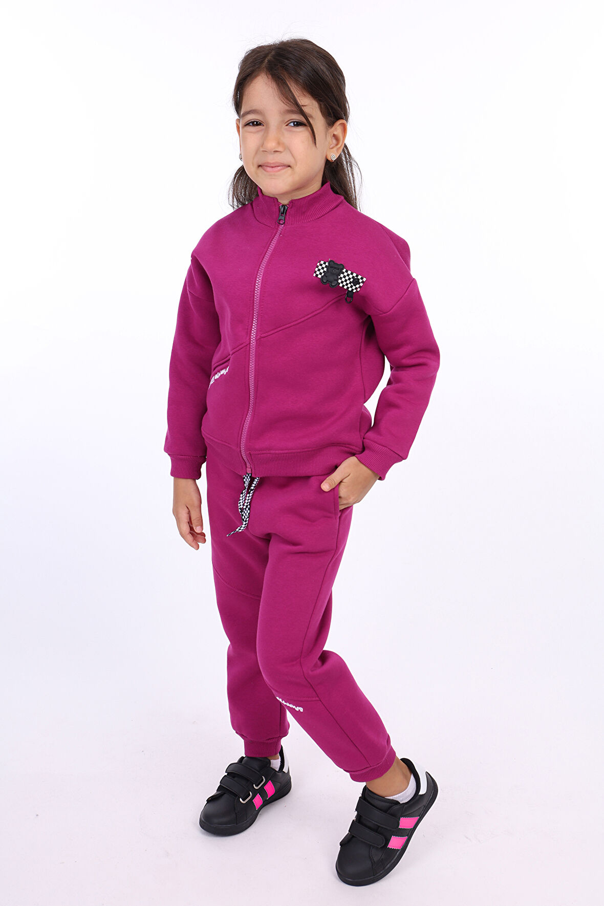 Toontoy Kız Çocuk Nakışlı Eşofman Takım