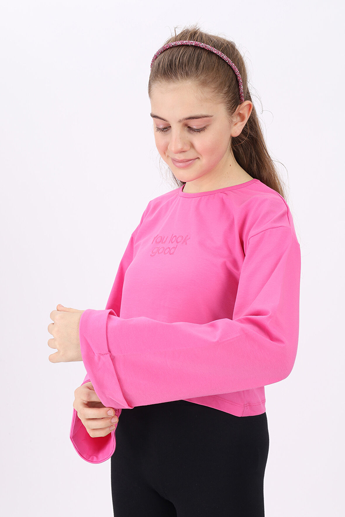 Toontoy Kız Çocuk Baskılı Tişört