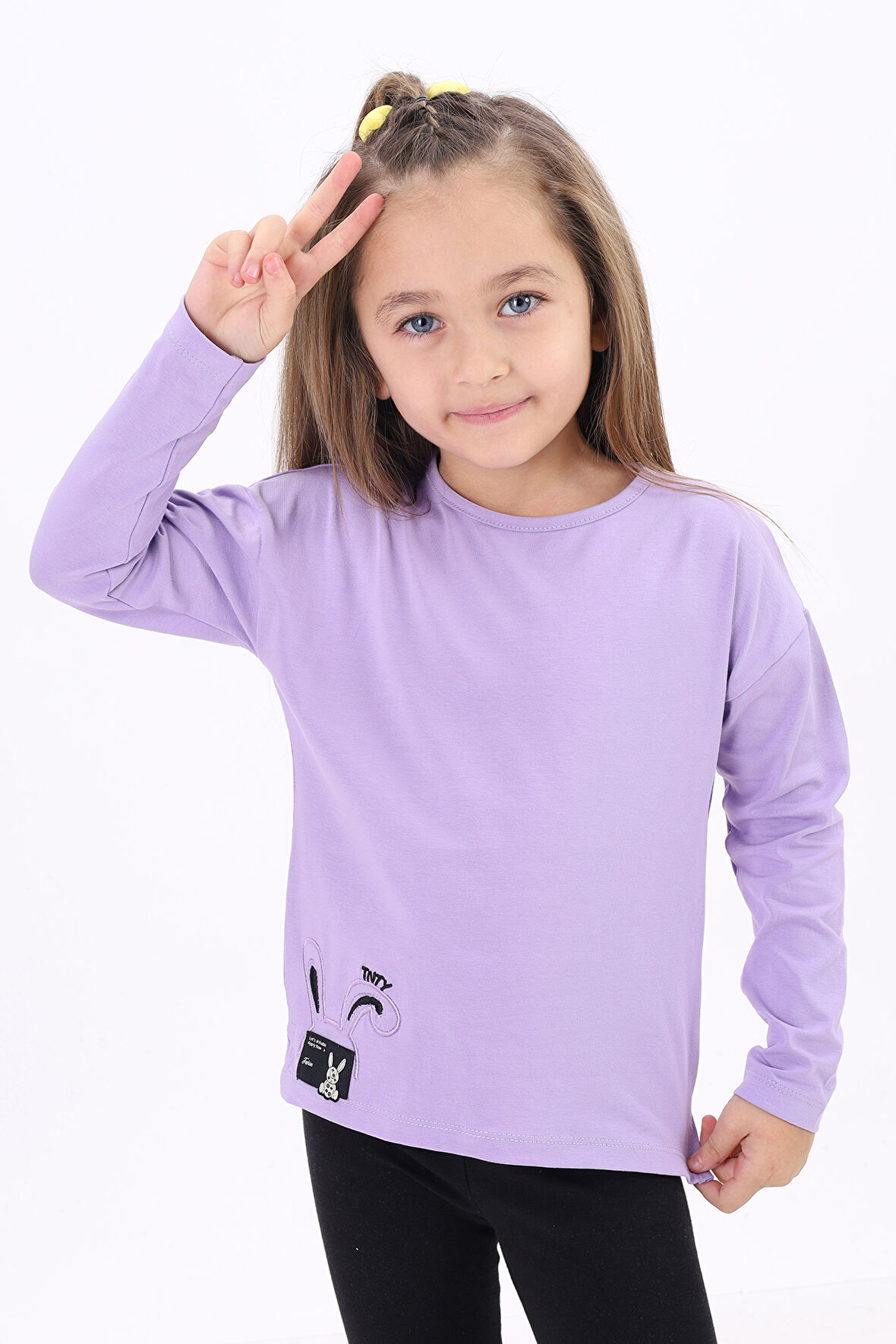 Toontoy Kız Çocuk Nakışlı Tişört