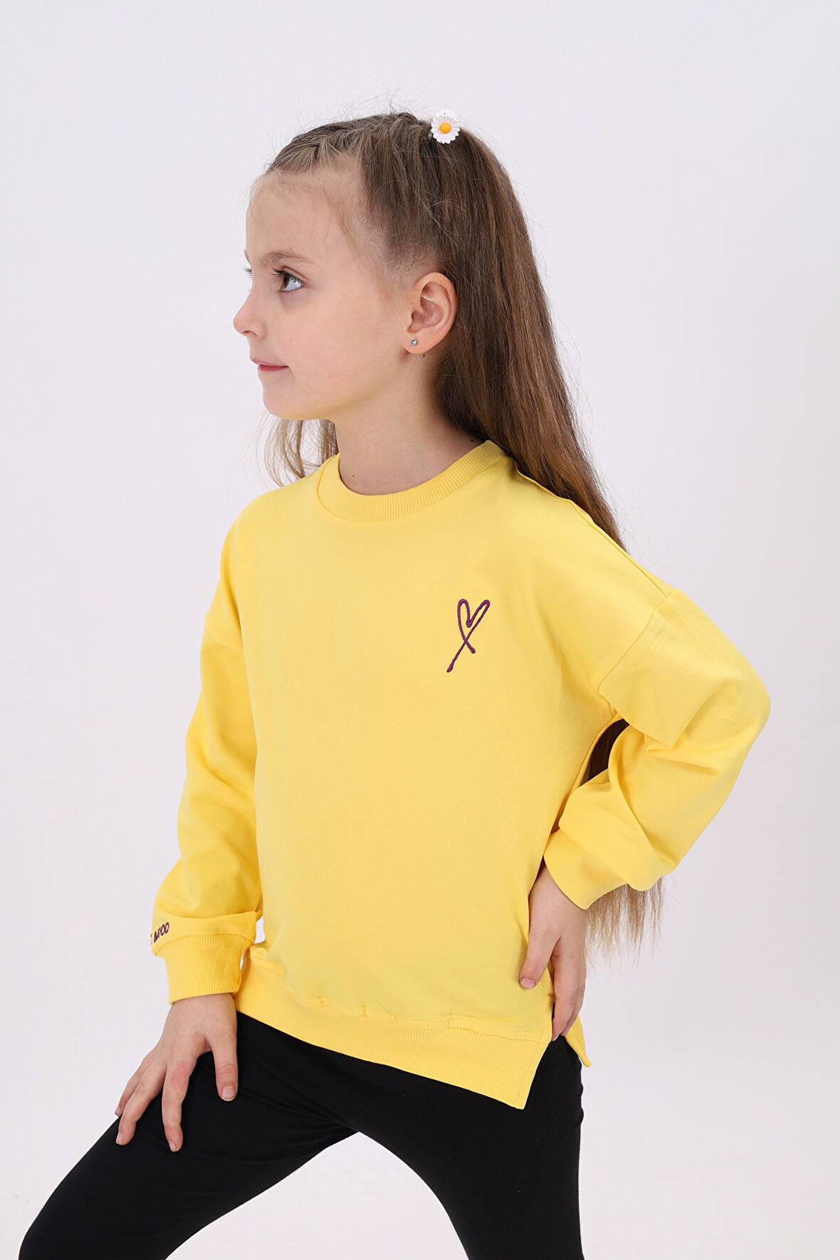 Toontoy Kız Çocuk Nakışlı Sweatshirt