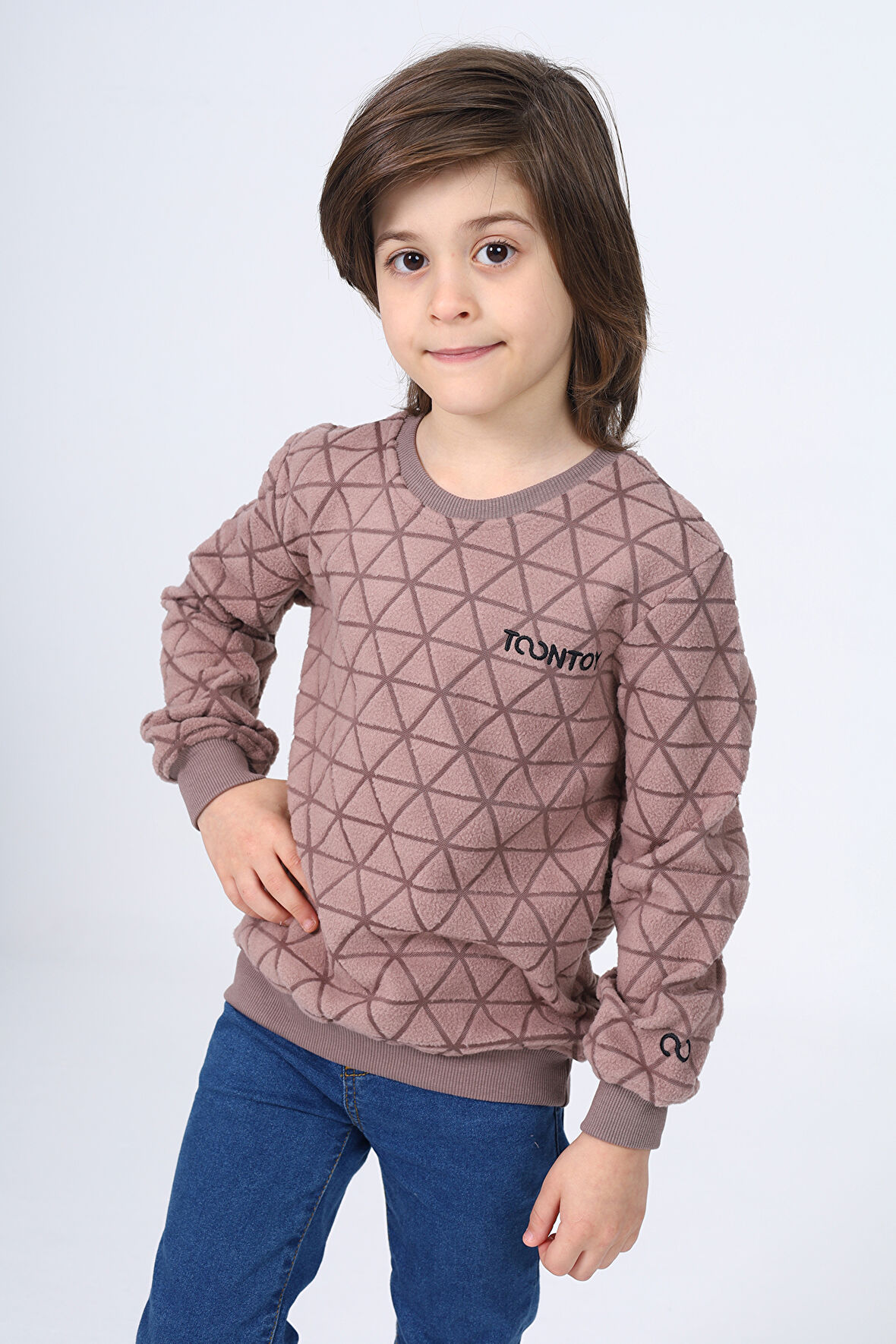 Toontoy Unisex Çocuk Nakışlı Sweatshirt