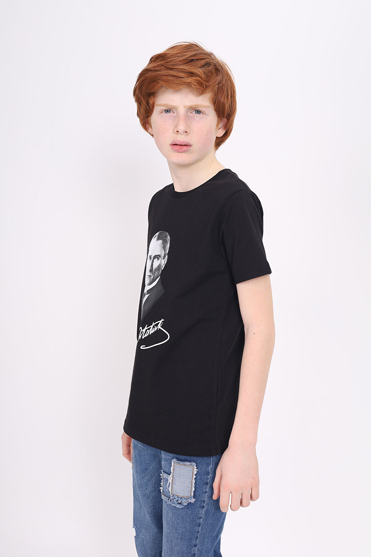 Toontoy Unisex Çocuk Atatürk Baskılı Tişört