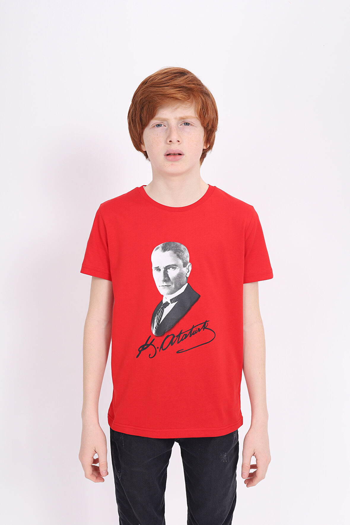 Toontoy Unisex Çocuk Atatürk Baskılı Tişört