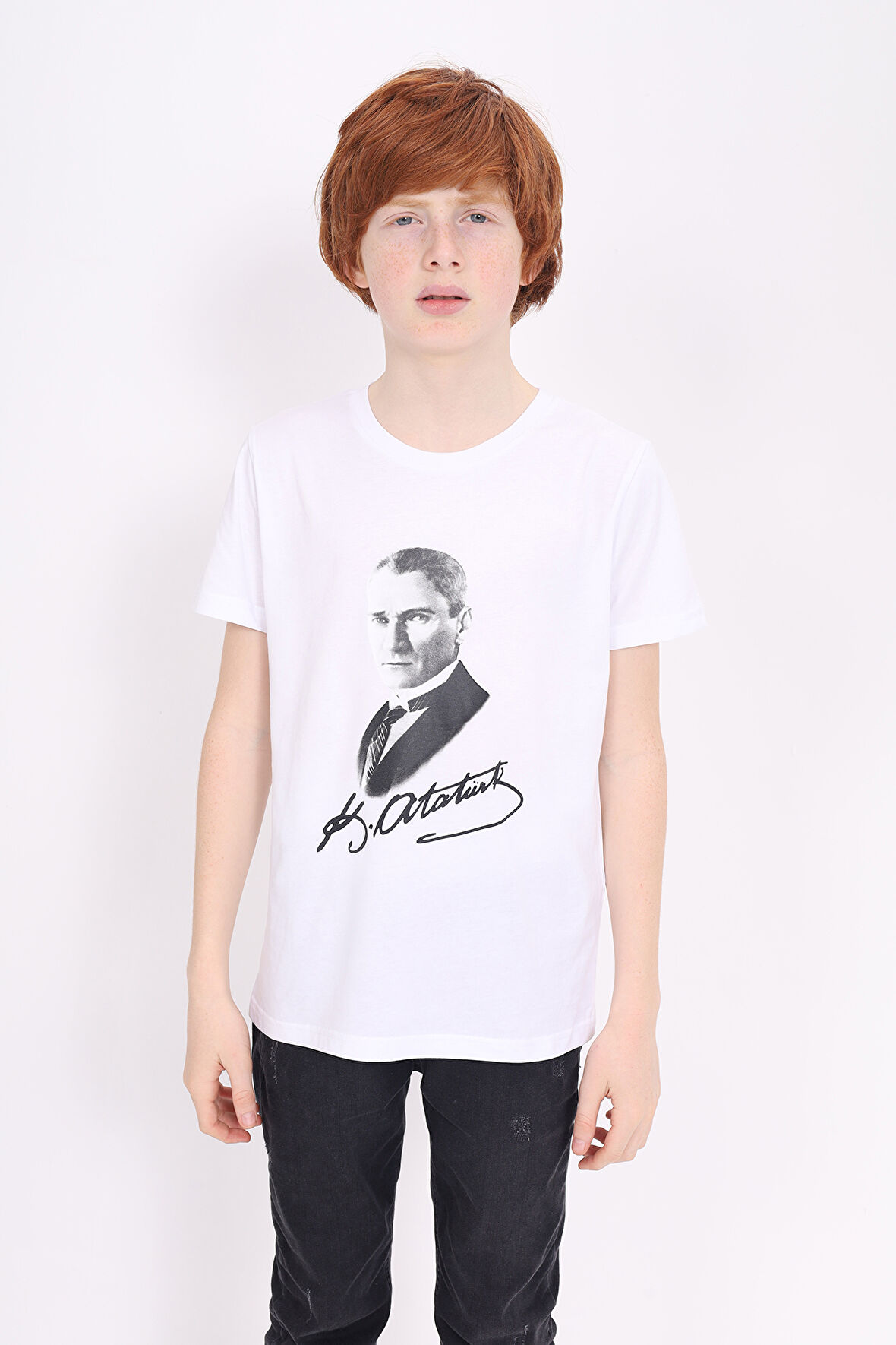 Toontoy Unisex Çocuk Atatürk Baskılı Tişört