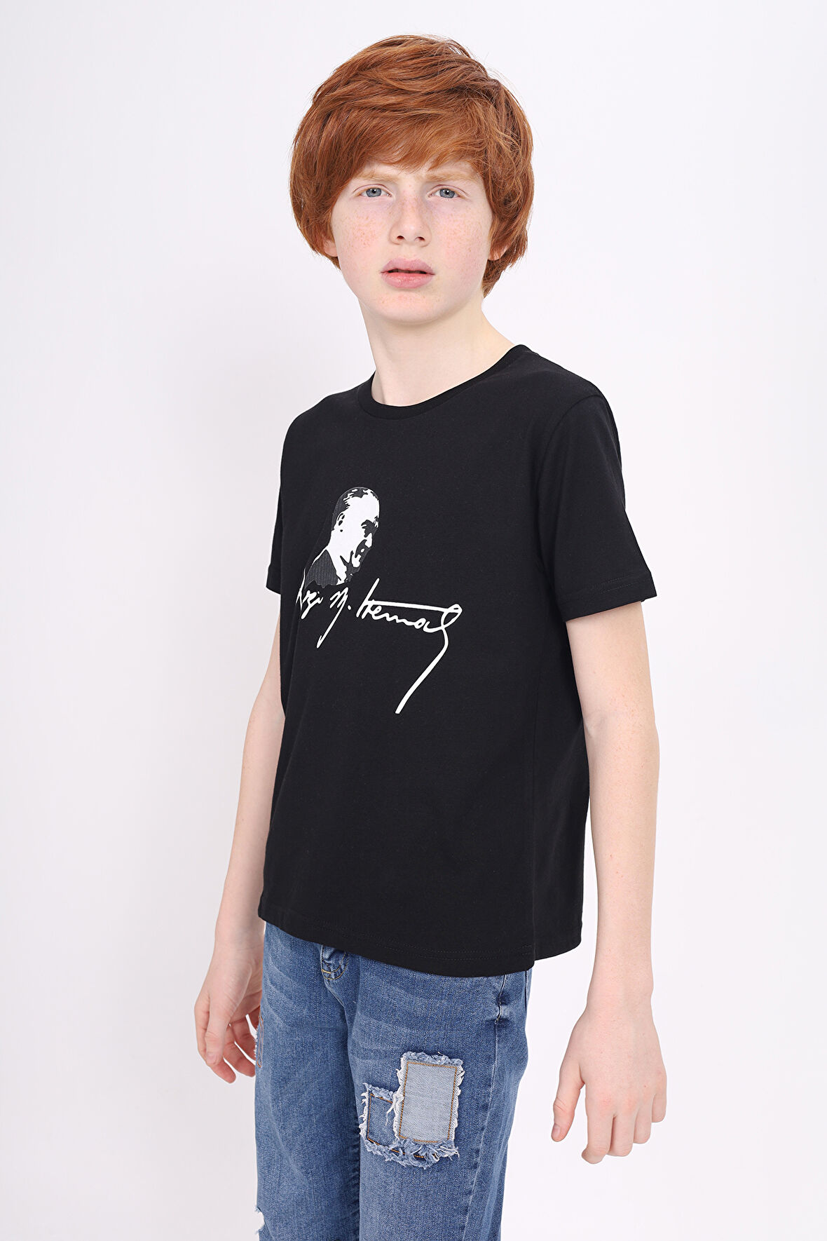 Toontoy Unisex Çocuk Atatürk Baskılı Tişört