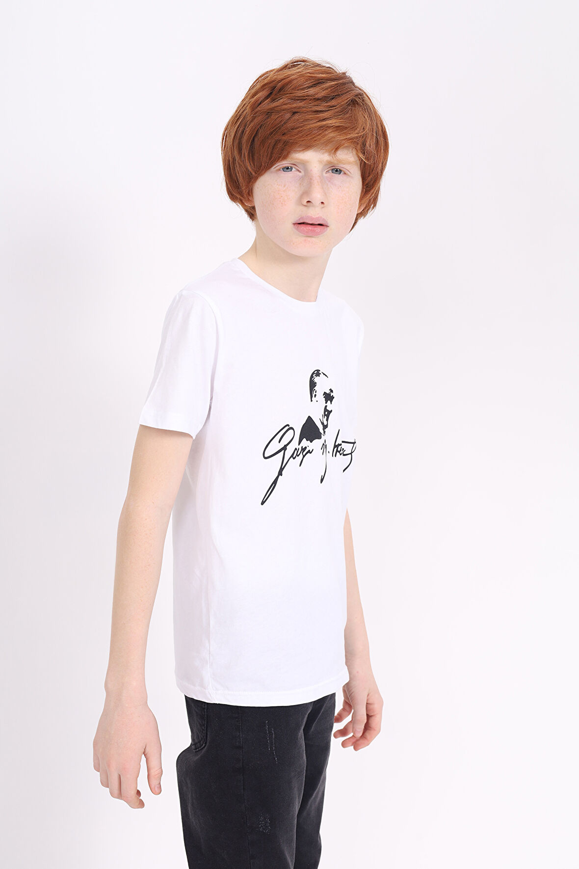 Toontoy Unisex Çocuk Atatürk Baskılı Tişört