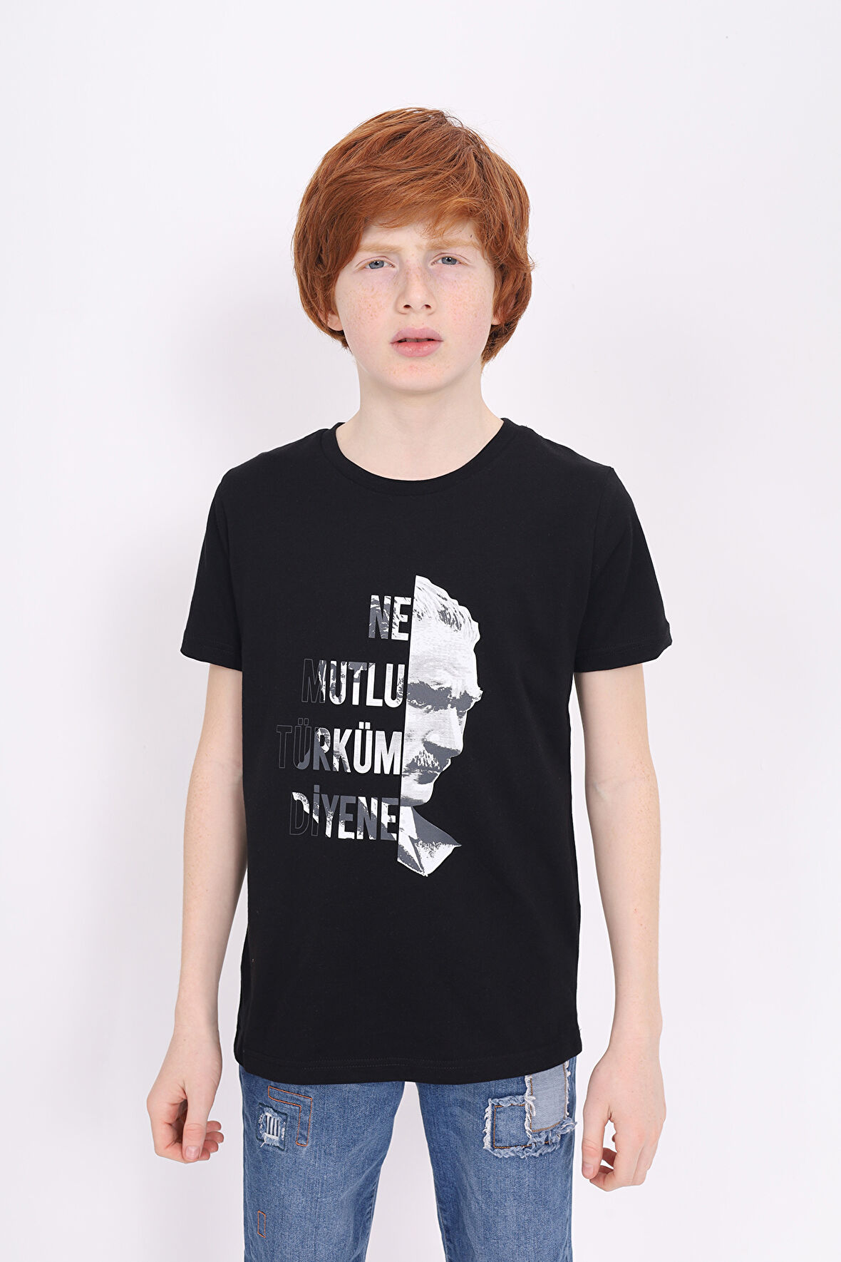 Toontoy Unisex Çocuk Atatürk Baskılı Tişört