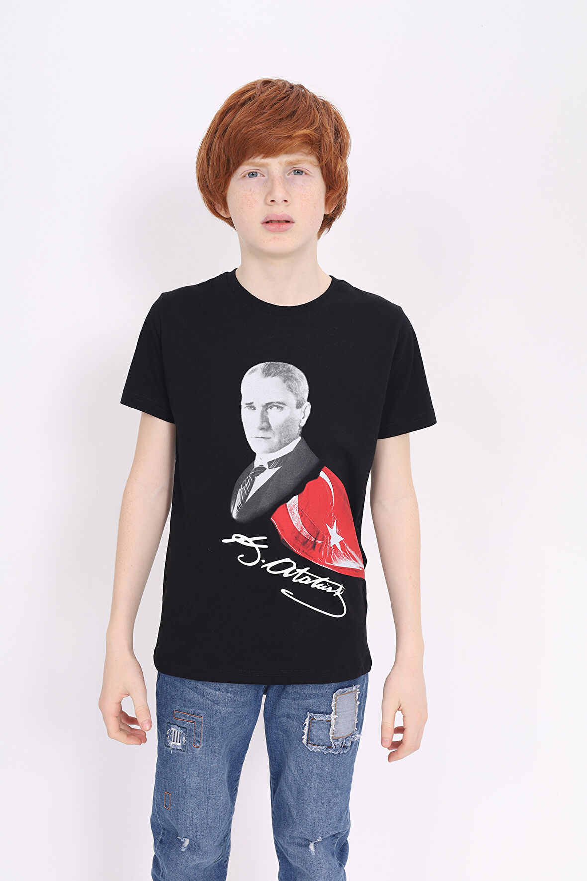 Toontoy Unisex Çocuk Atatürk Baskılı Tişört