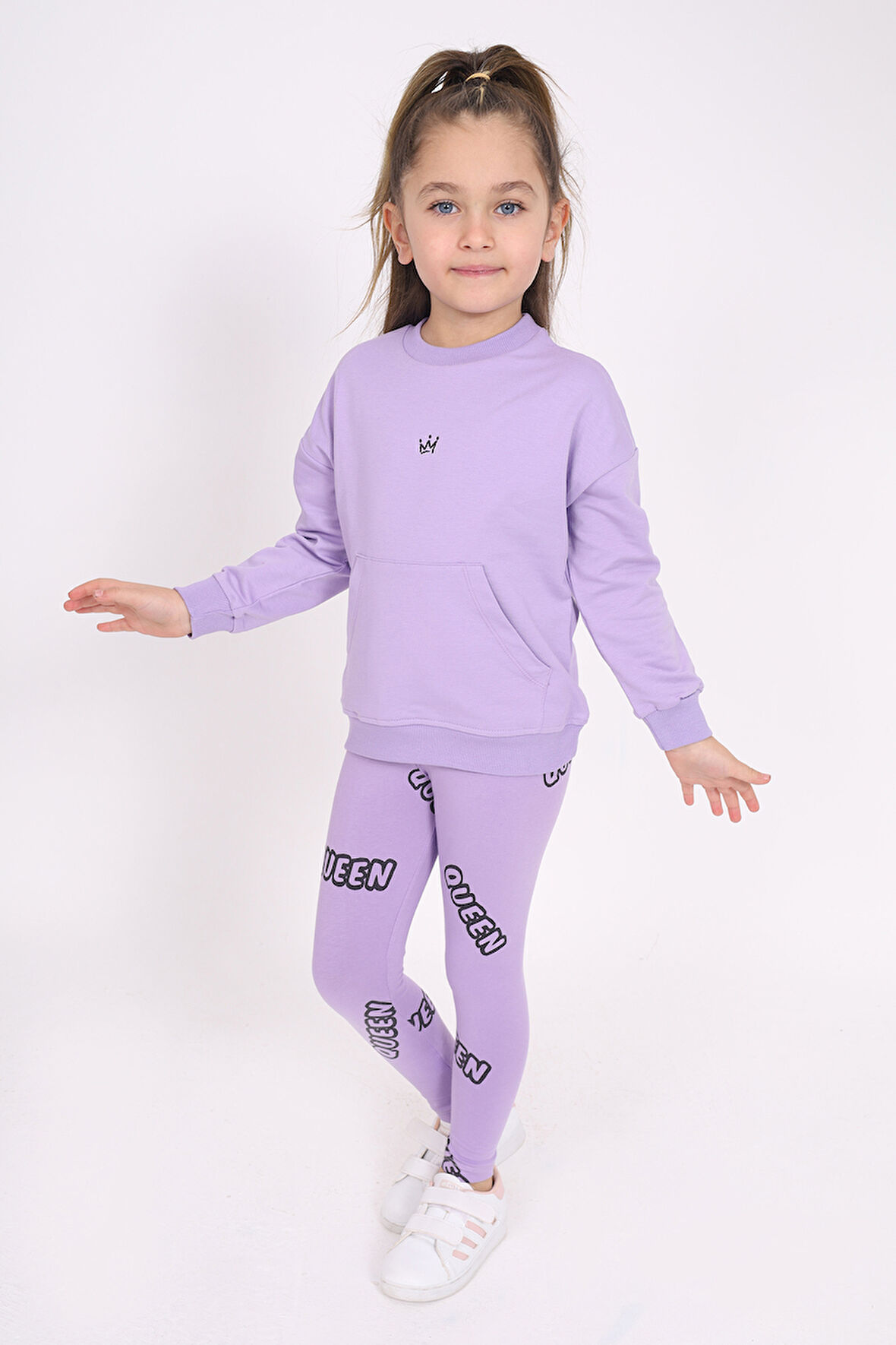 Toontoy Kız Çocuk Nakışlı Taytlı Takım