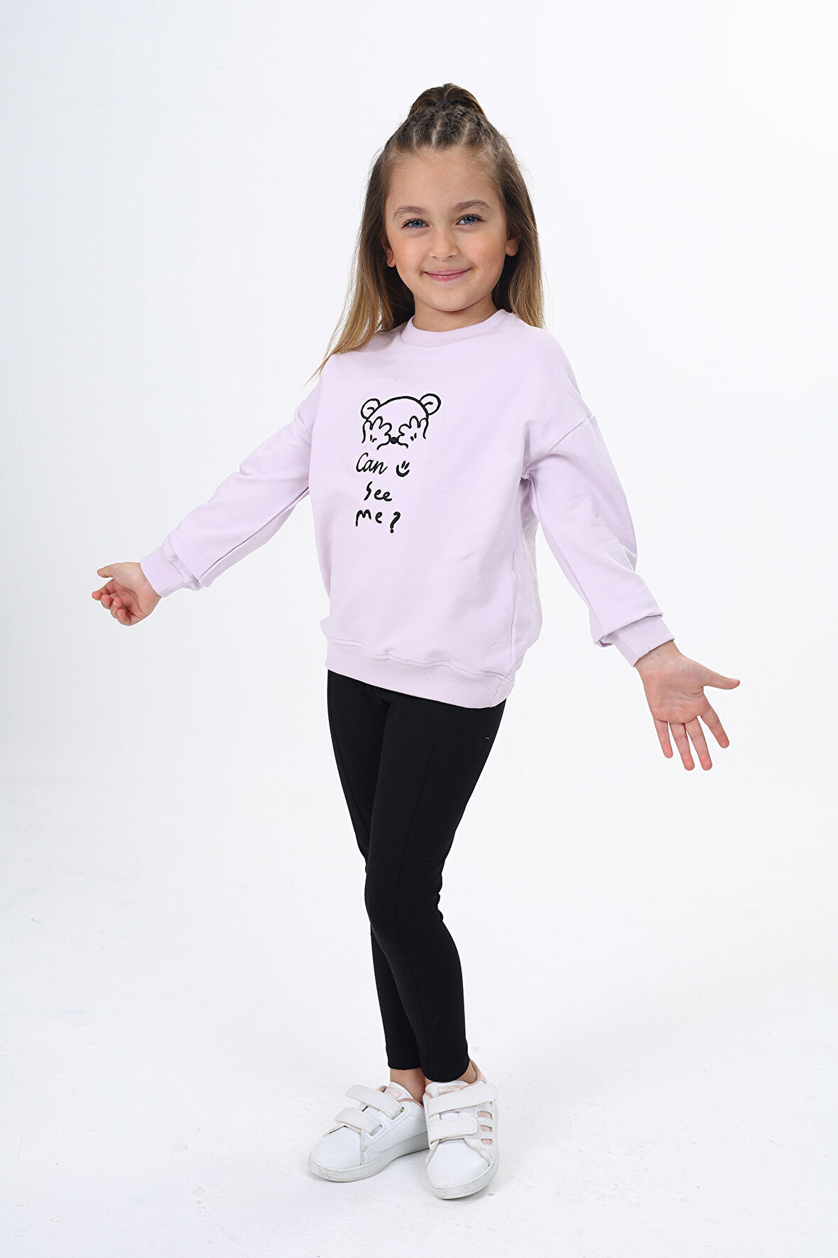 Toontoy Kız Çocuk Nakışlı Taytlı Takım