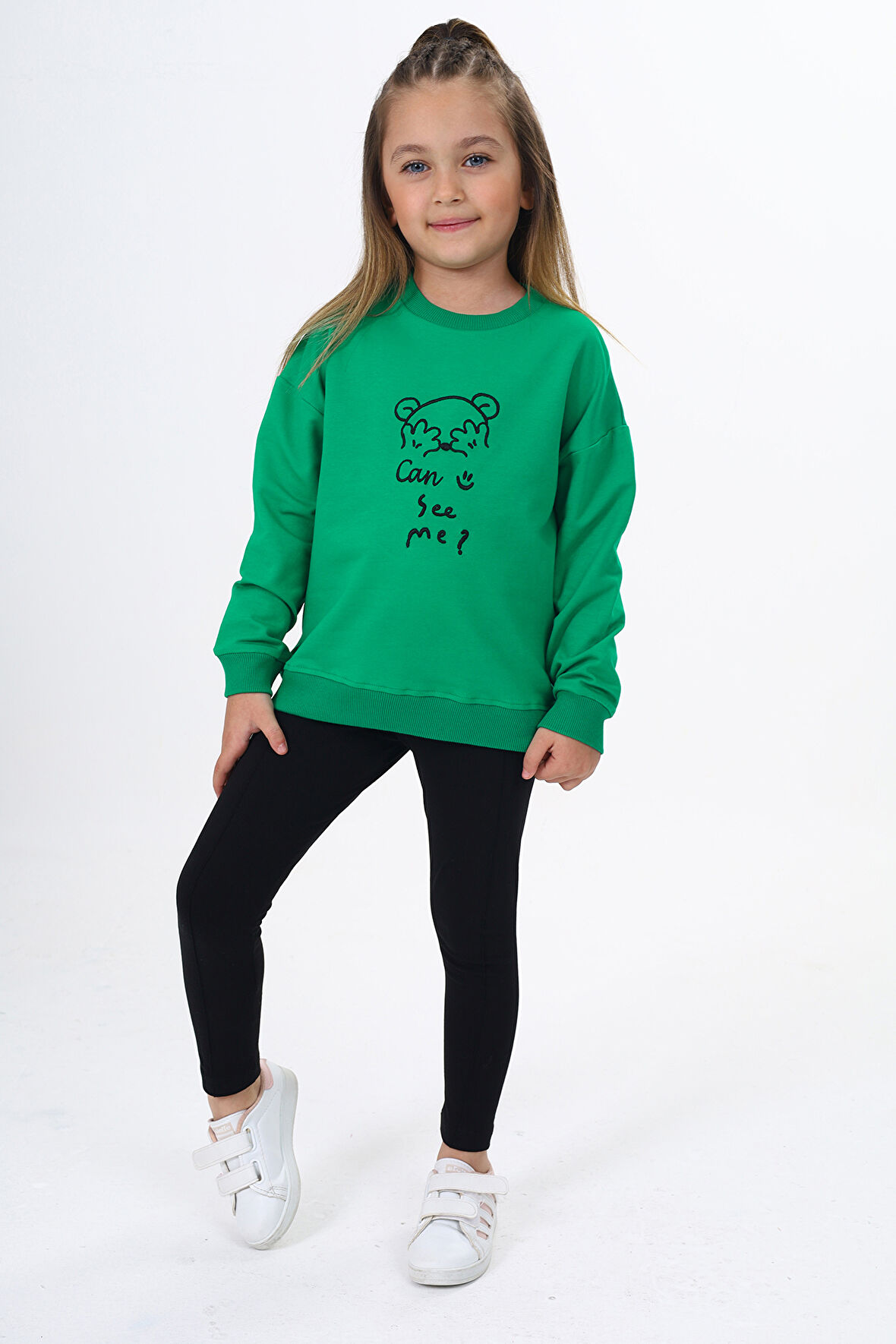 Toontoy Kız Çocuk Nakışlı Taytlı Takım