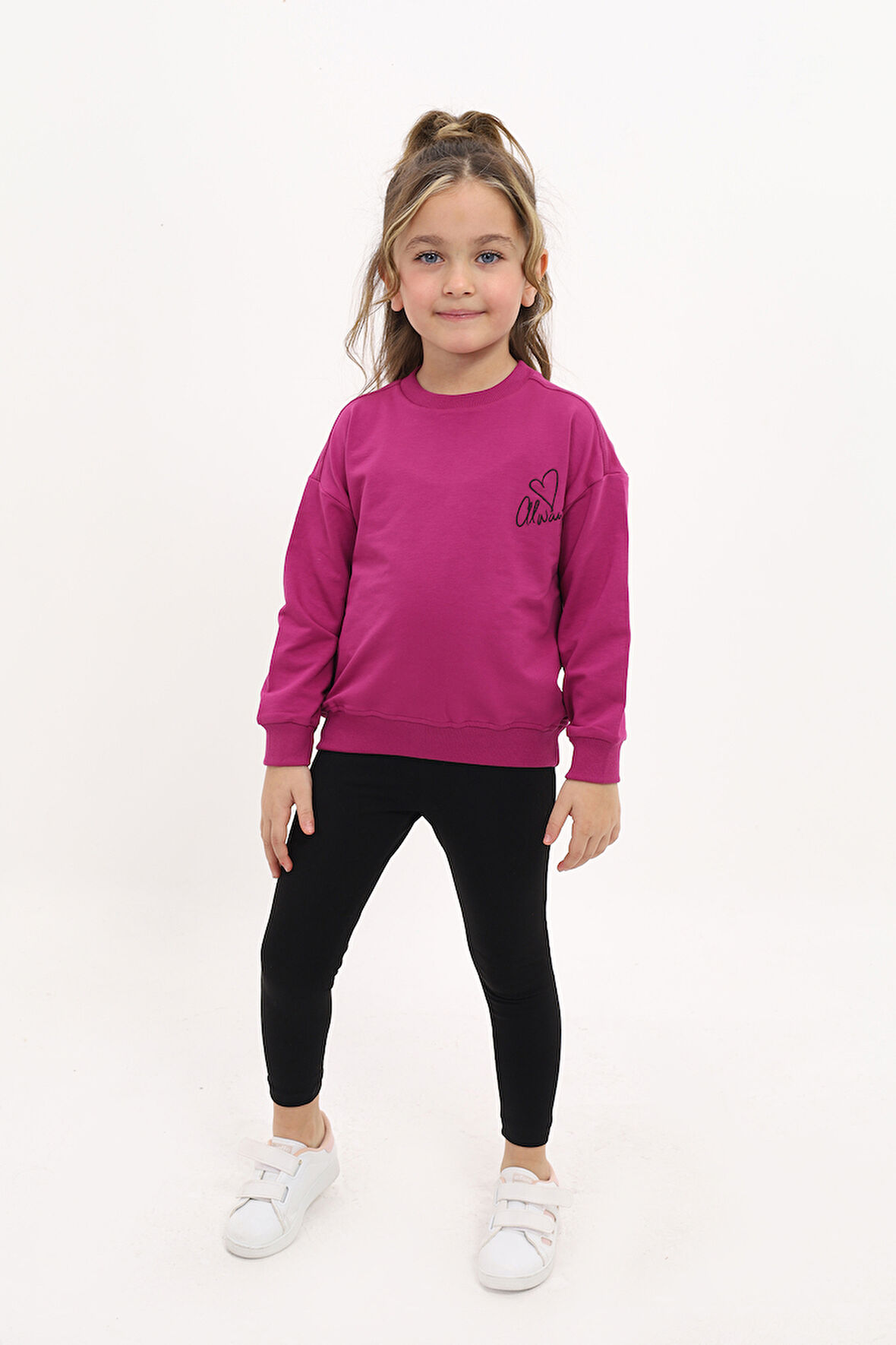 Toontoy Kız Çocuk Nakışlı Taytlı Takım