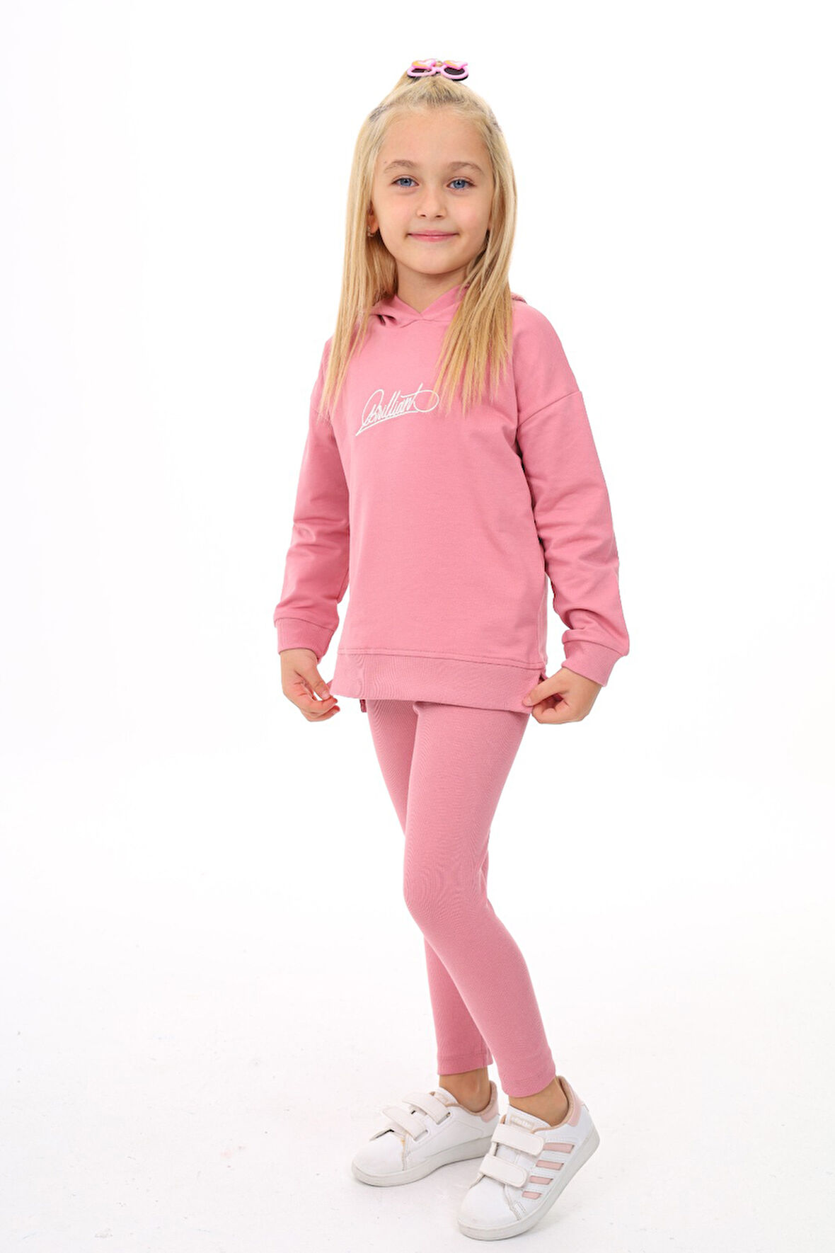 Toontoy Kız Çocuk Nakışlı Taytlı Takım