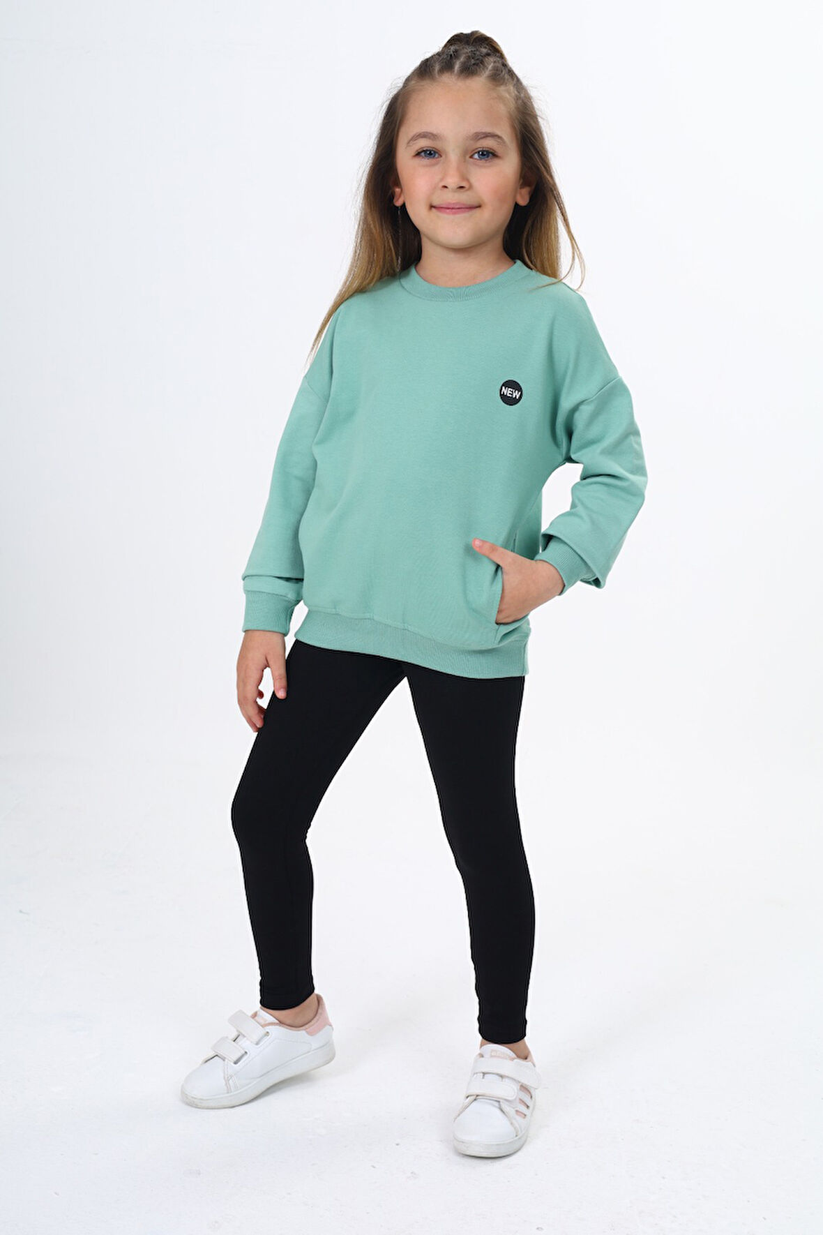 Toontoy Kız Çocuk Baskılı Taytlı Takım