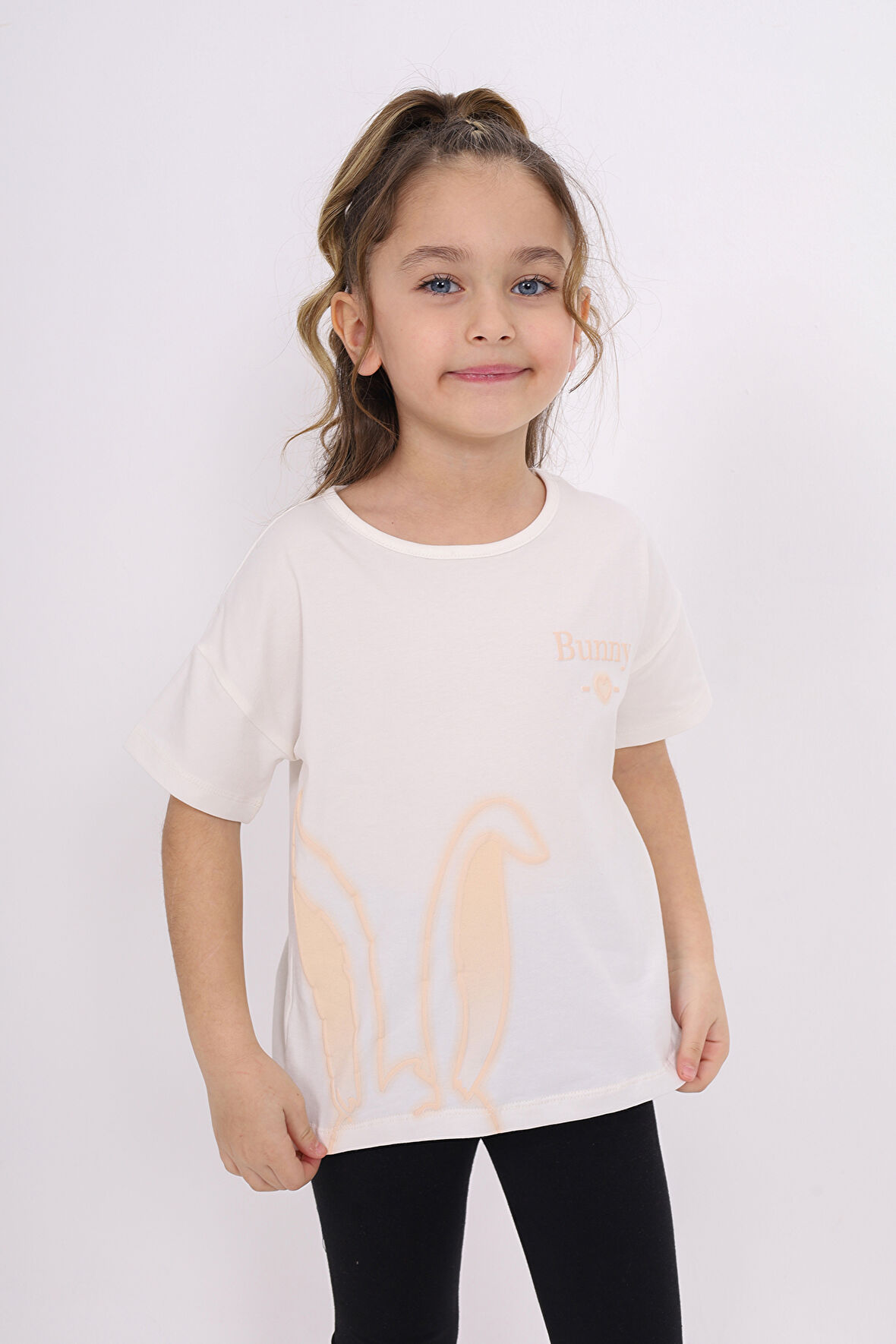 Toontoy Kız Çocuk Baskılı Tişört