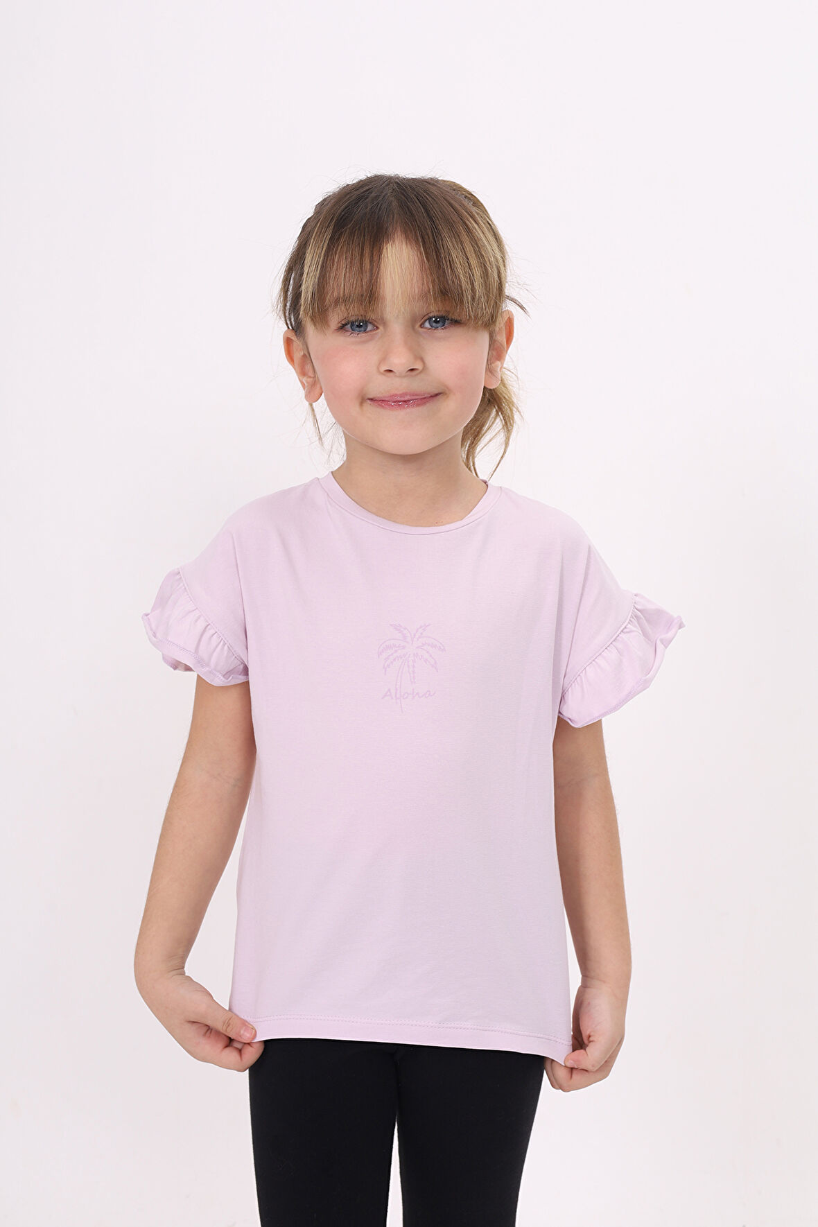 Toontoy Kız Çocuk Baskılı Tişört