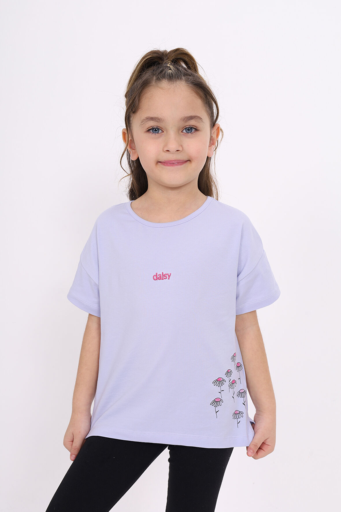 Toontoy Kız Çocuk Nakışlı Tişört