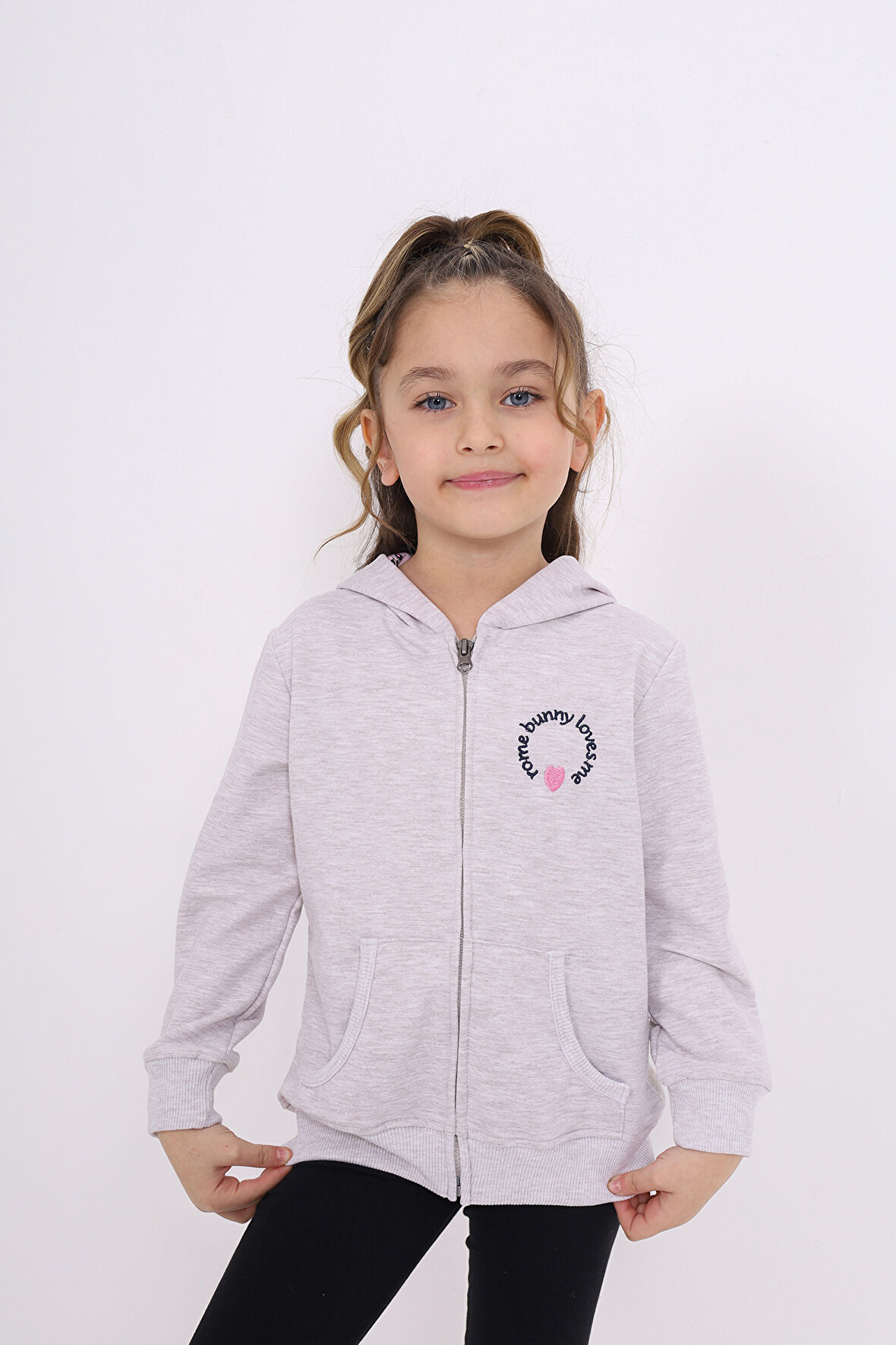 Toontoy Kız Çocuk Nakışlı Hırka