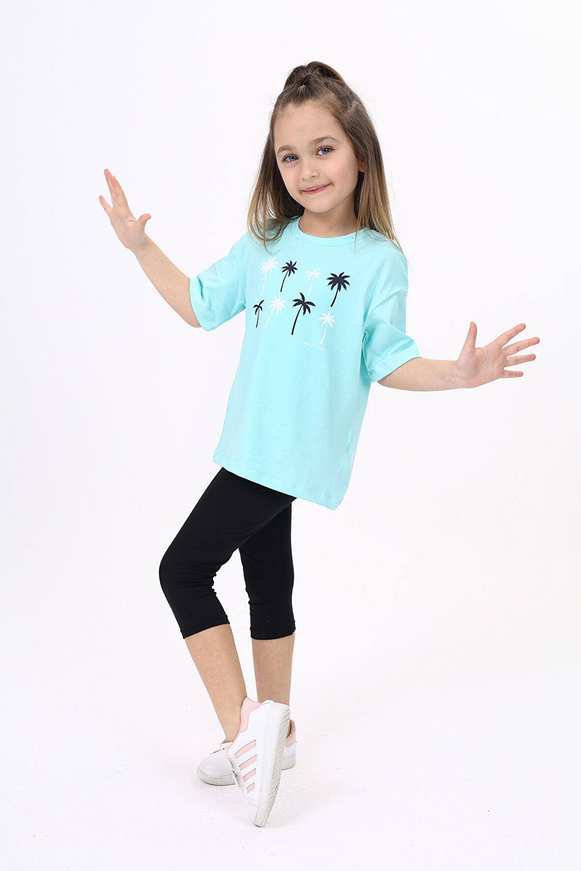 Toontoy Kız Çocuk Baskılı Tişört