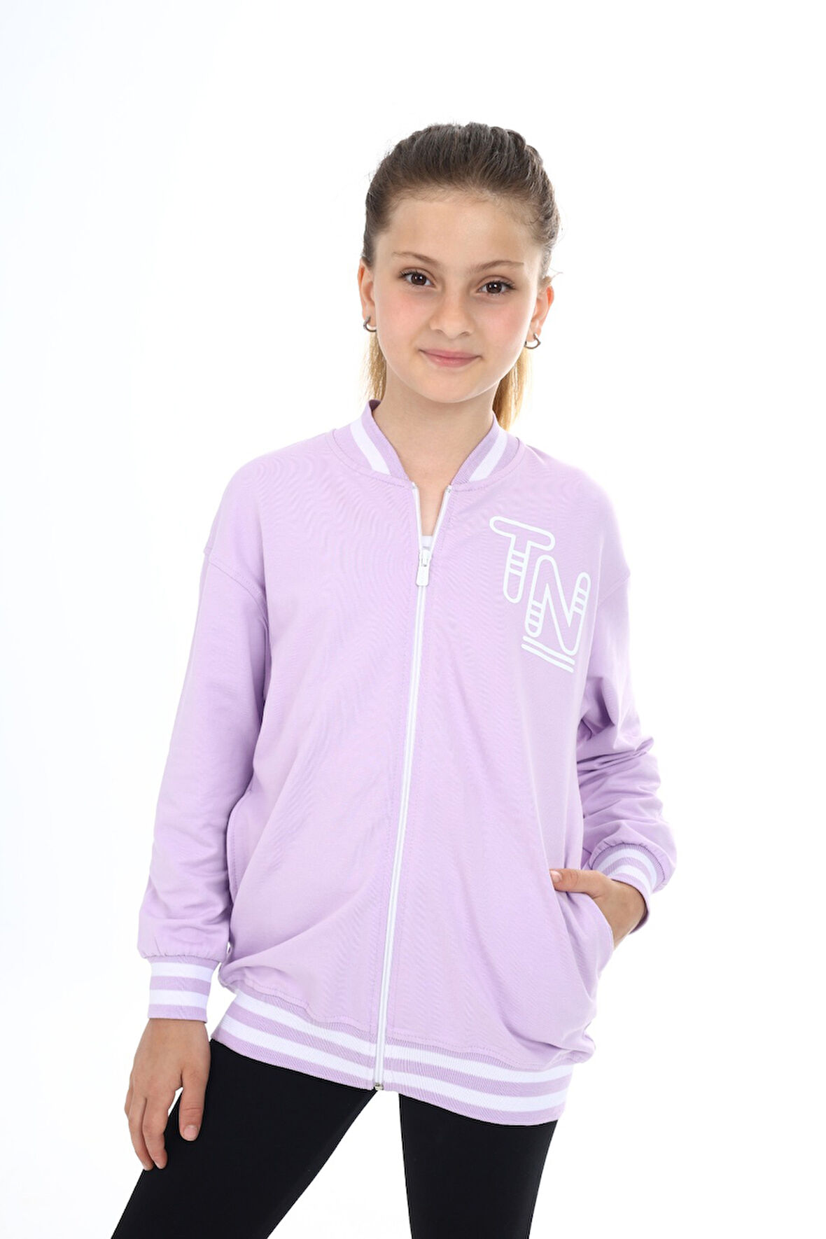 Toontoy Kız Çocuk Baskılı Hırka