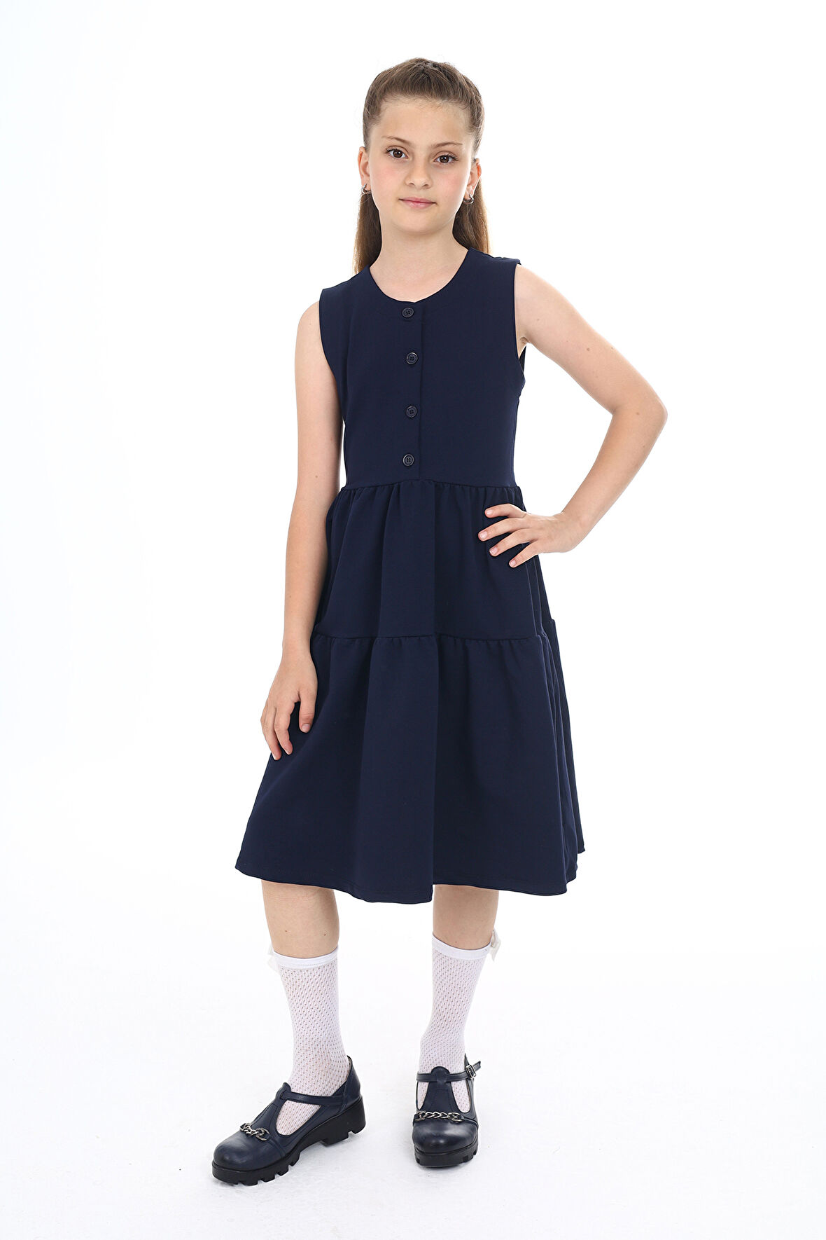 Toontoy Kız Çocuk Okul Elbise