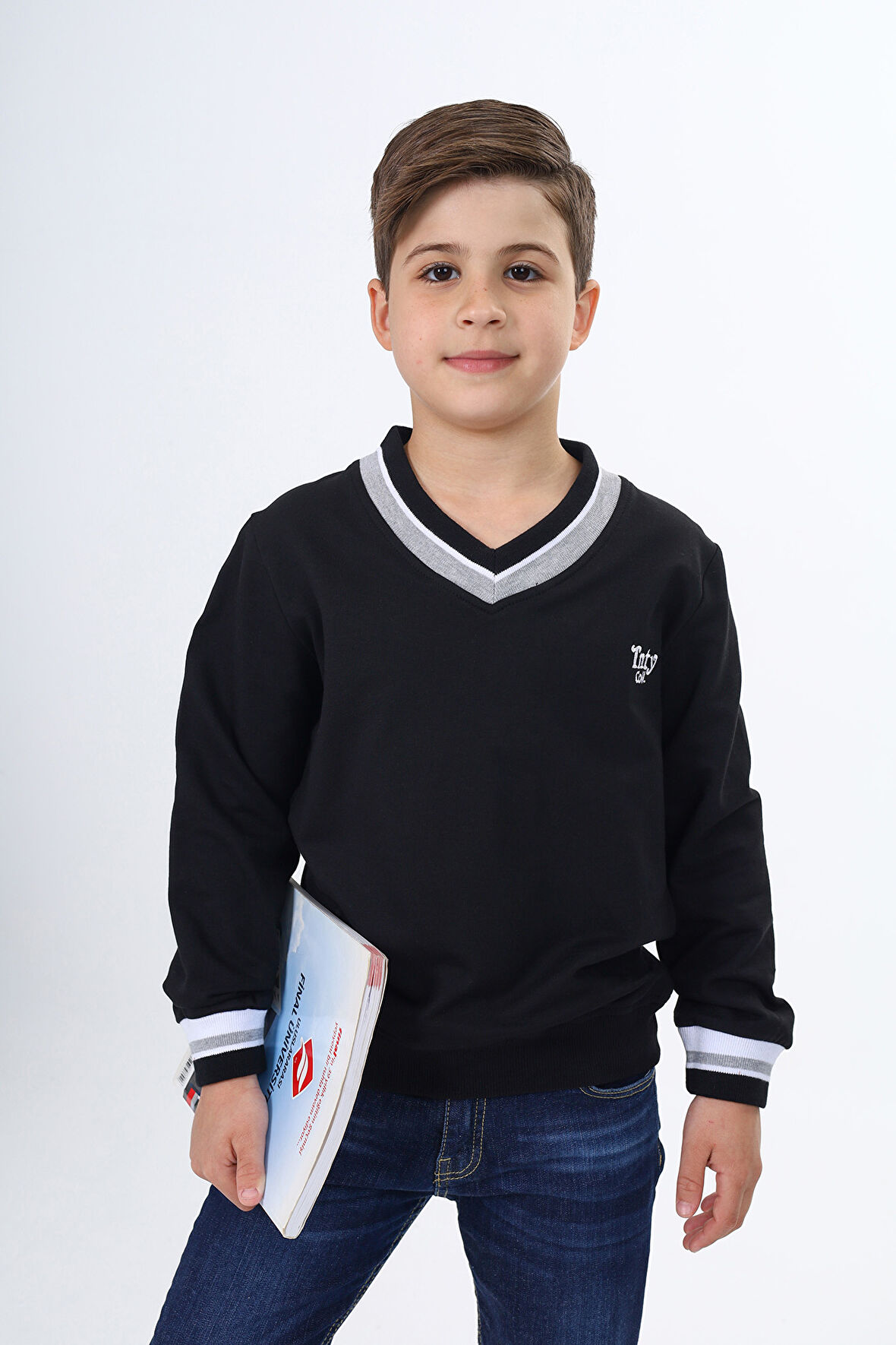 Toontoy Erkek Çocuk Okul Nakışlı Sweatshirt