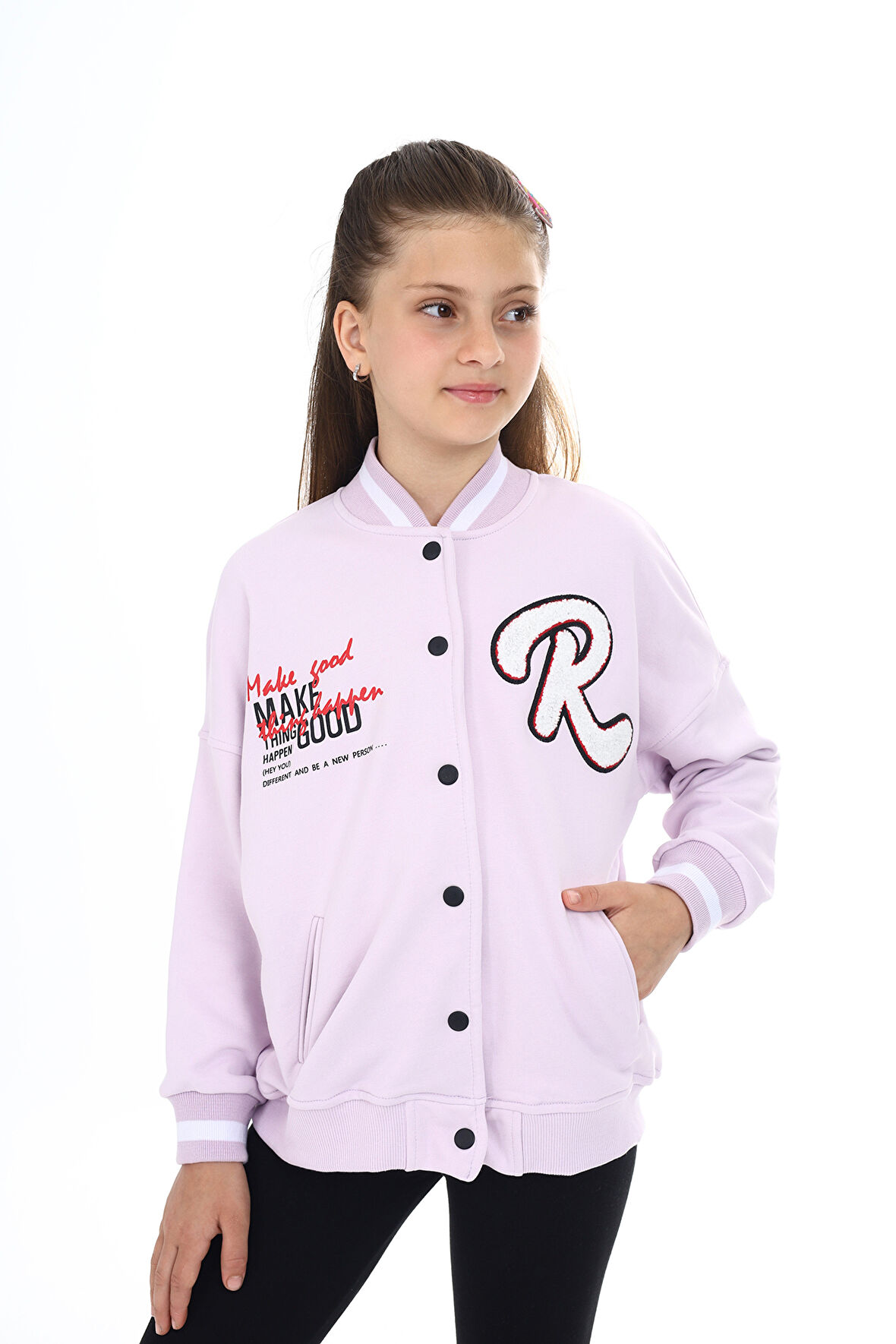 Toontoy Kız Çocuk Baskılı Kolej Hırka