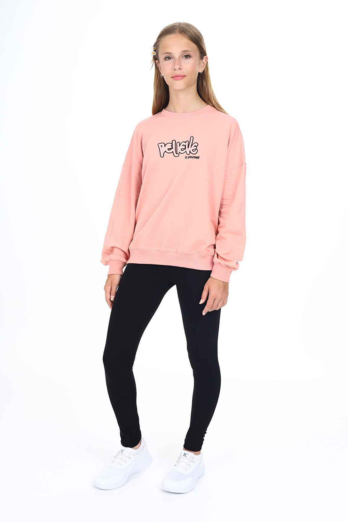 Toontoy Kız Çocuk Nakışlı Taytlı Takım