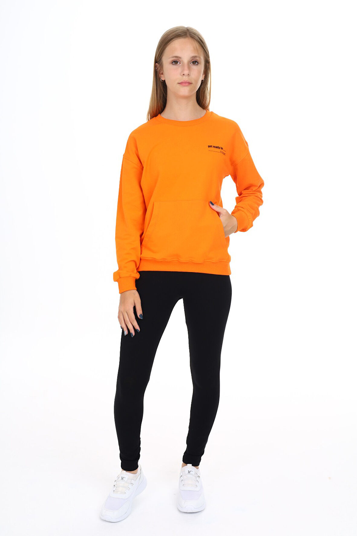 Toontoy Kız Çocuk Baskılı Taytlı Takım