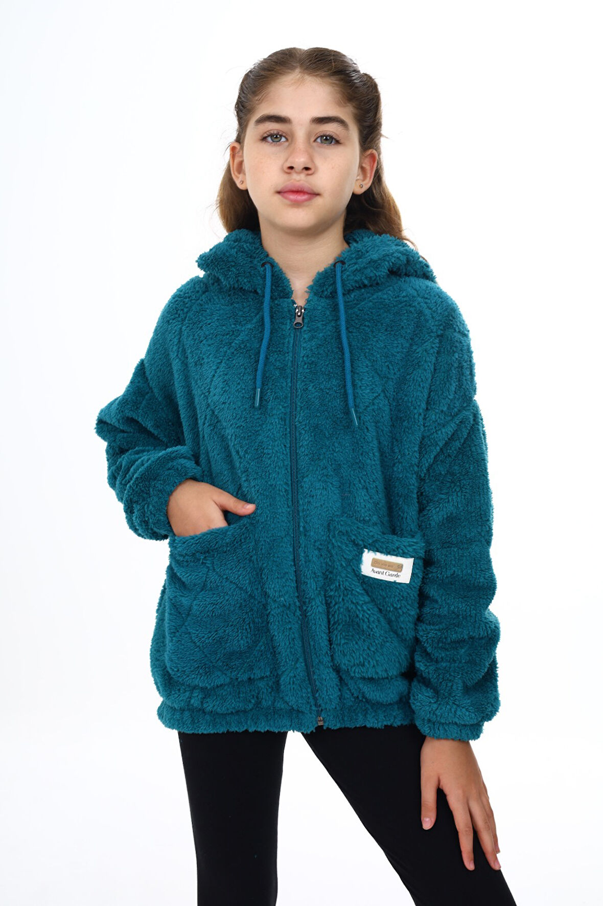 Toontoy Kız Çocuk Peluş Hırka