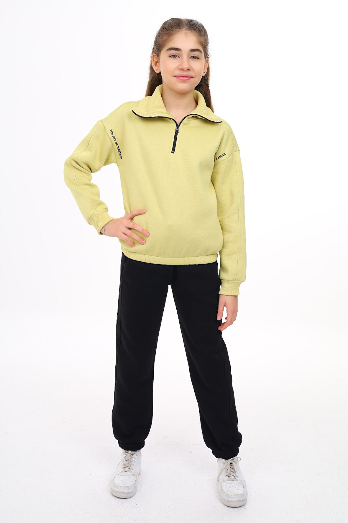 Toontoy Kız Çocuk Nakışlı Eşofman Takım