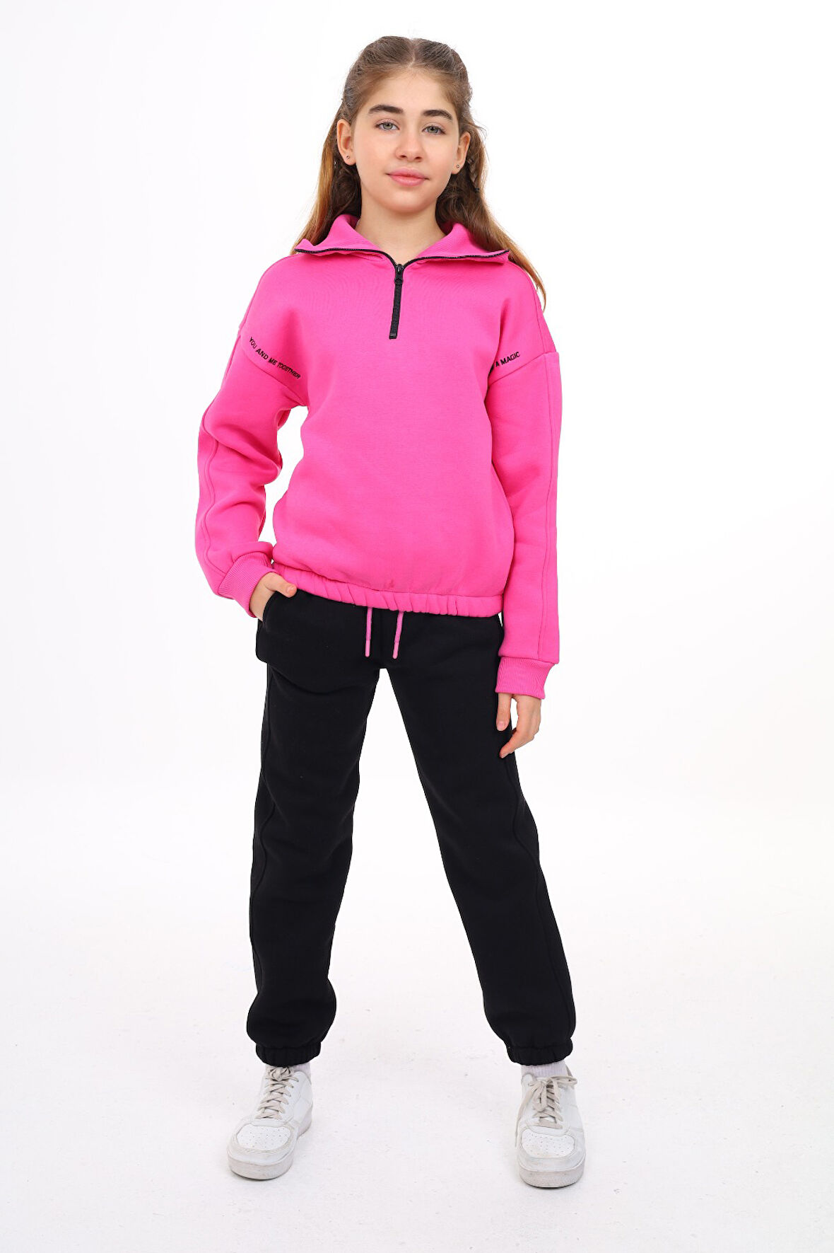 Toontoy Kız Çocuk Nakışlı Eşofman Takım