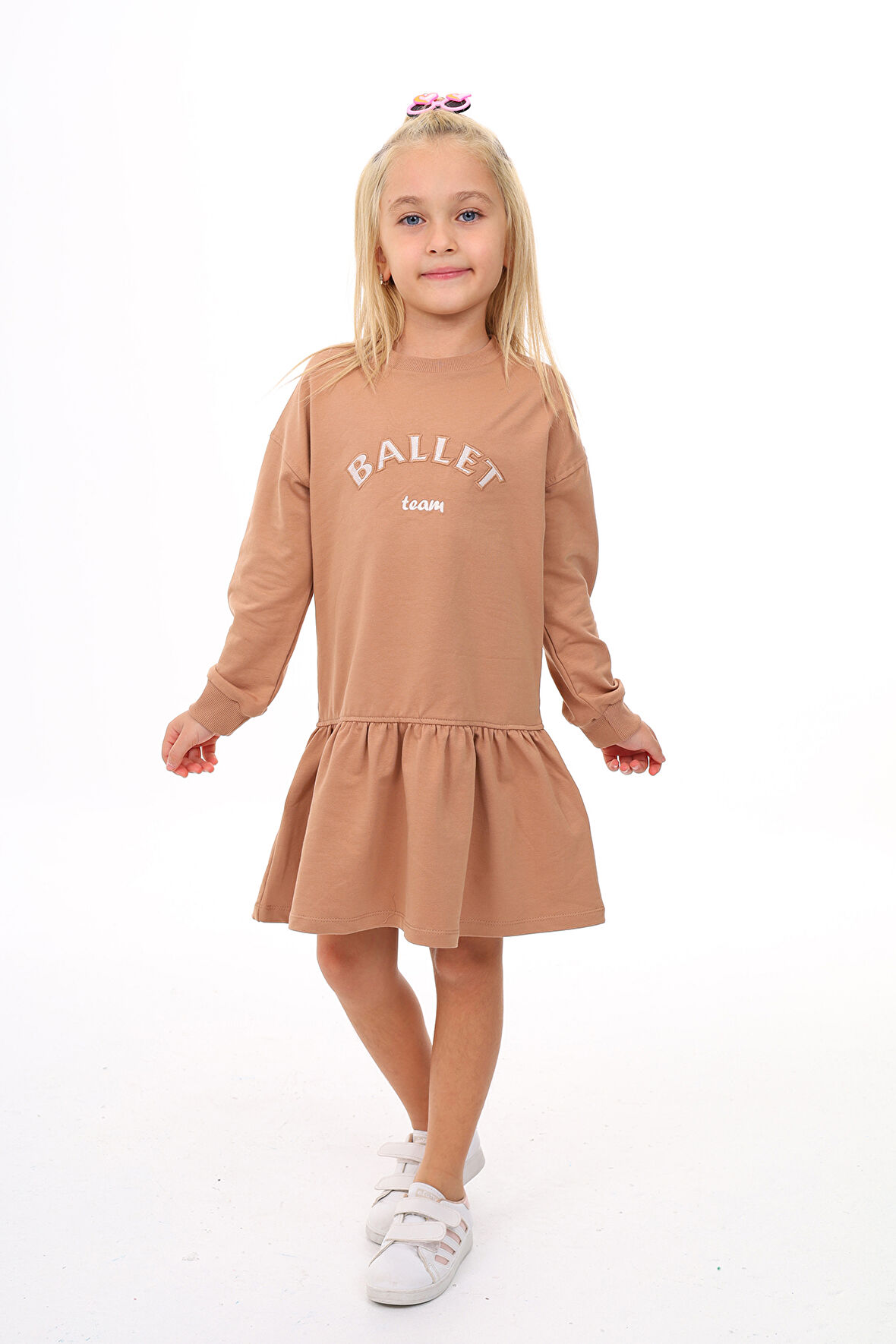 Toontoy Kız Çocuk Nakışlı Elbise