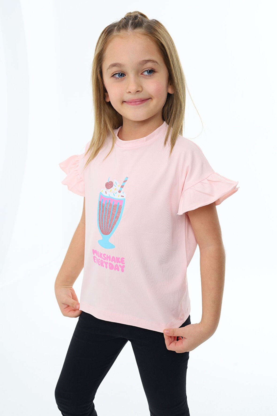 Toontoy Kız Çocuk Baskılı Tişört