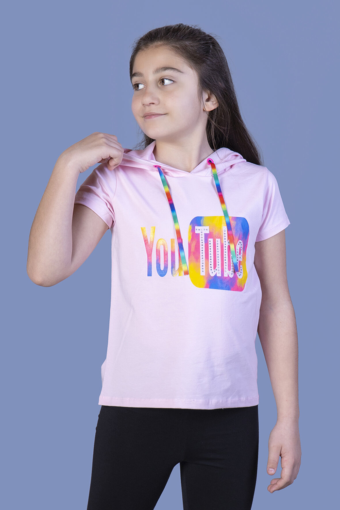 Toontoy Kız Çocuk YouTube Baskılı Tişört