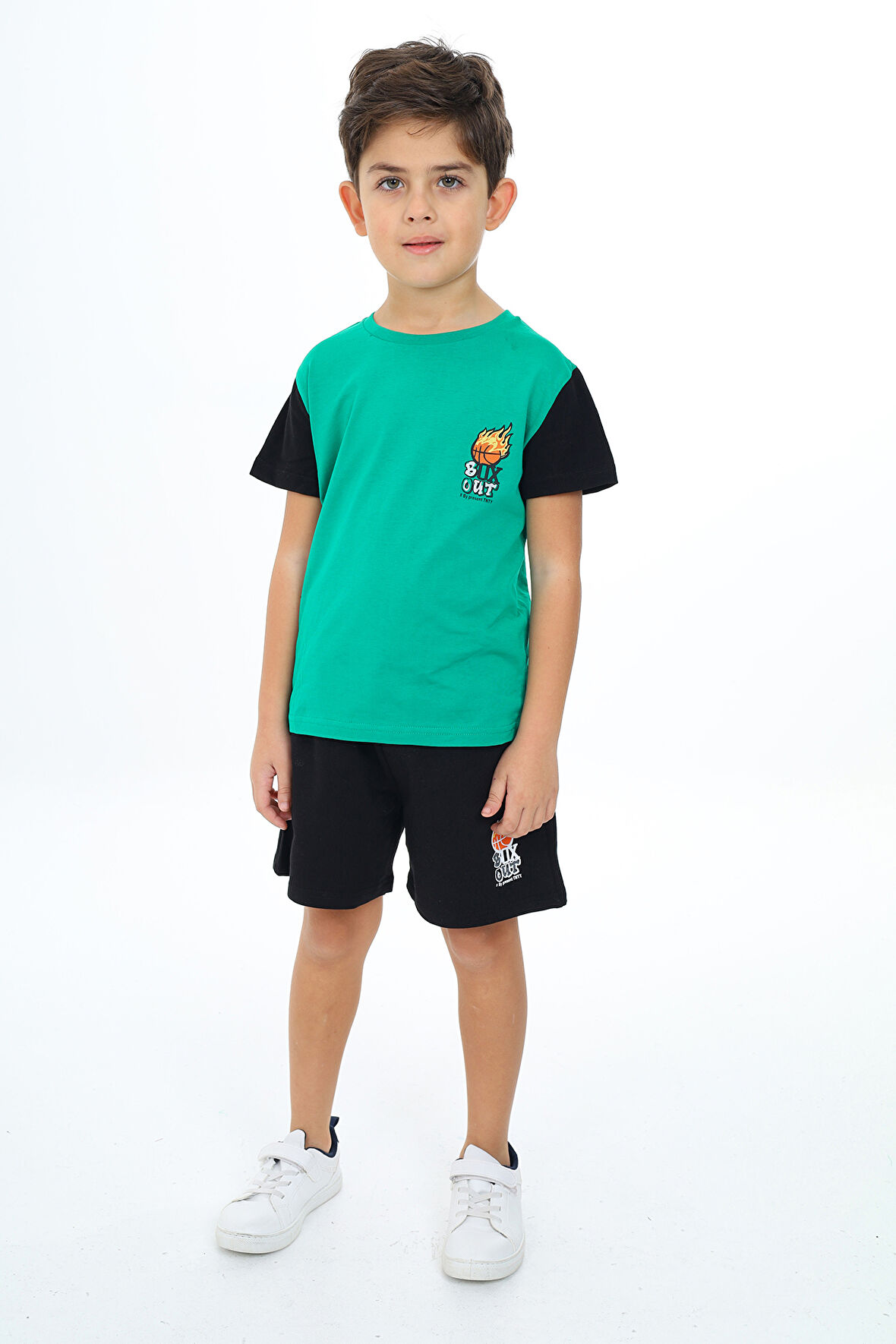 Toontoy Erkek Çocuk Baskılı Şortlu Takım