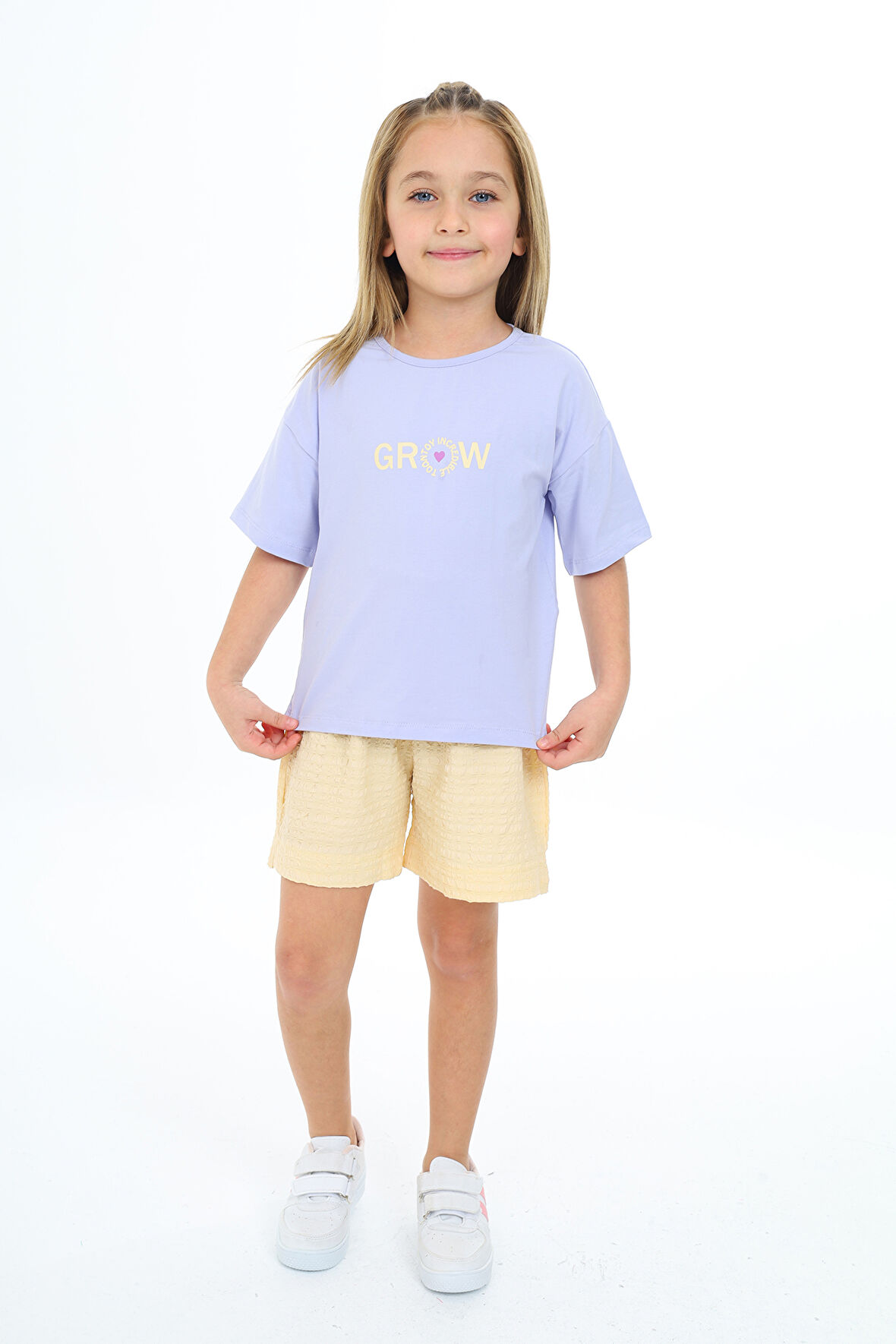 Toontoy Kız Çocuk Baskılı Şortlu Takım