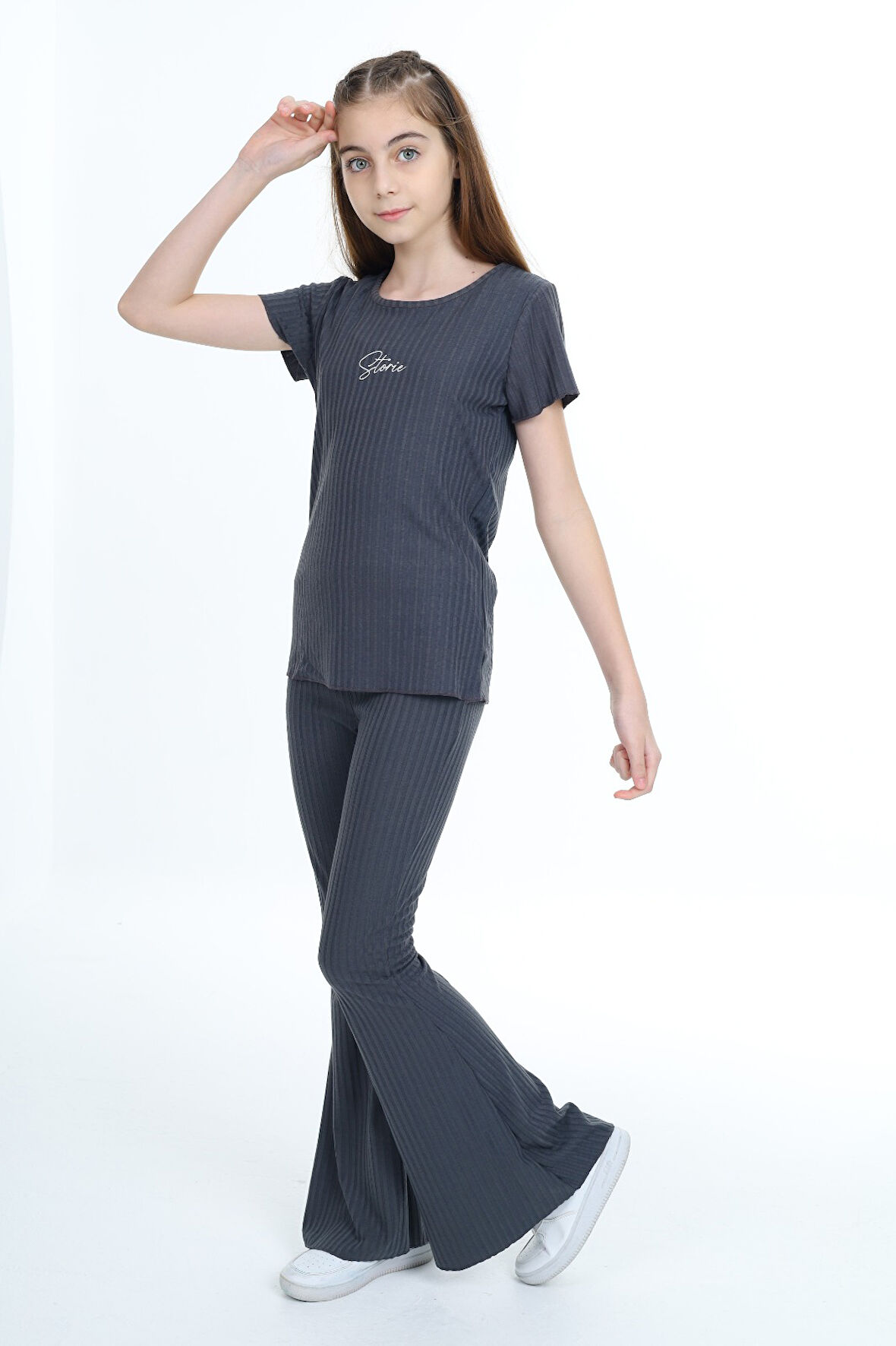 Toontoy Kız Çocuk Nakışlı Eşofman Takım