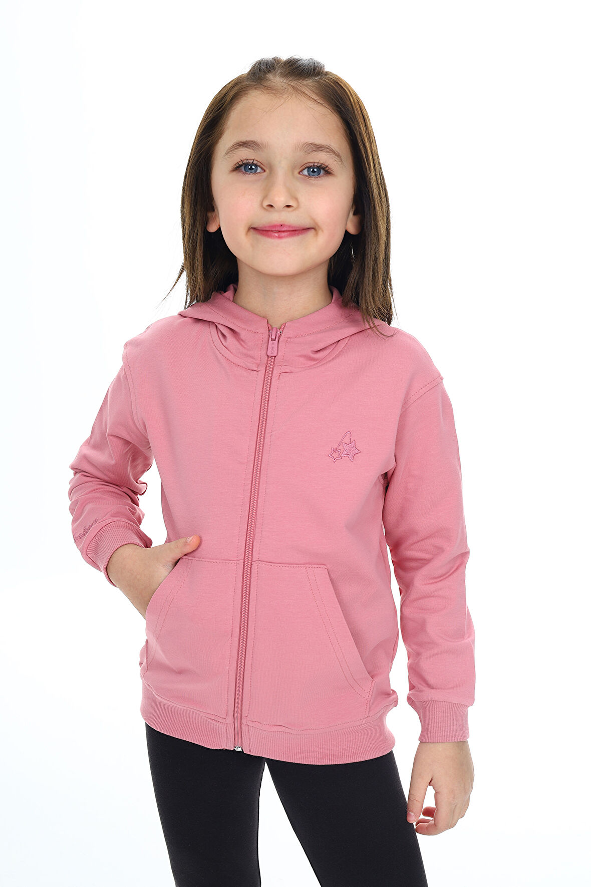 Toontoy Kız Çocuk Nakışlı Hırka