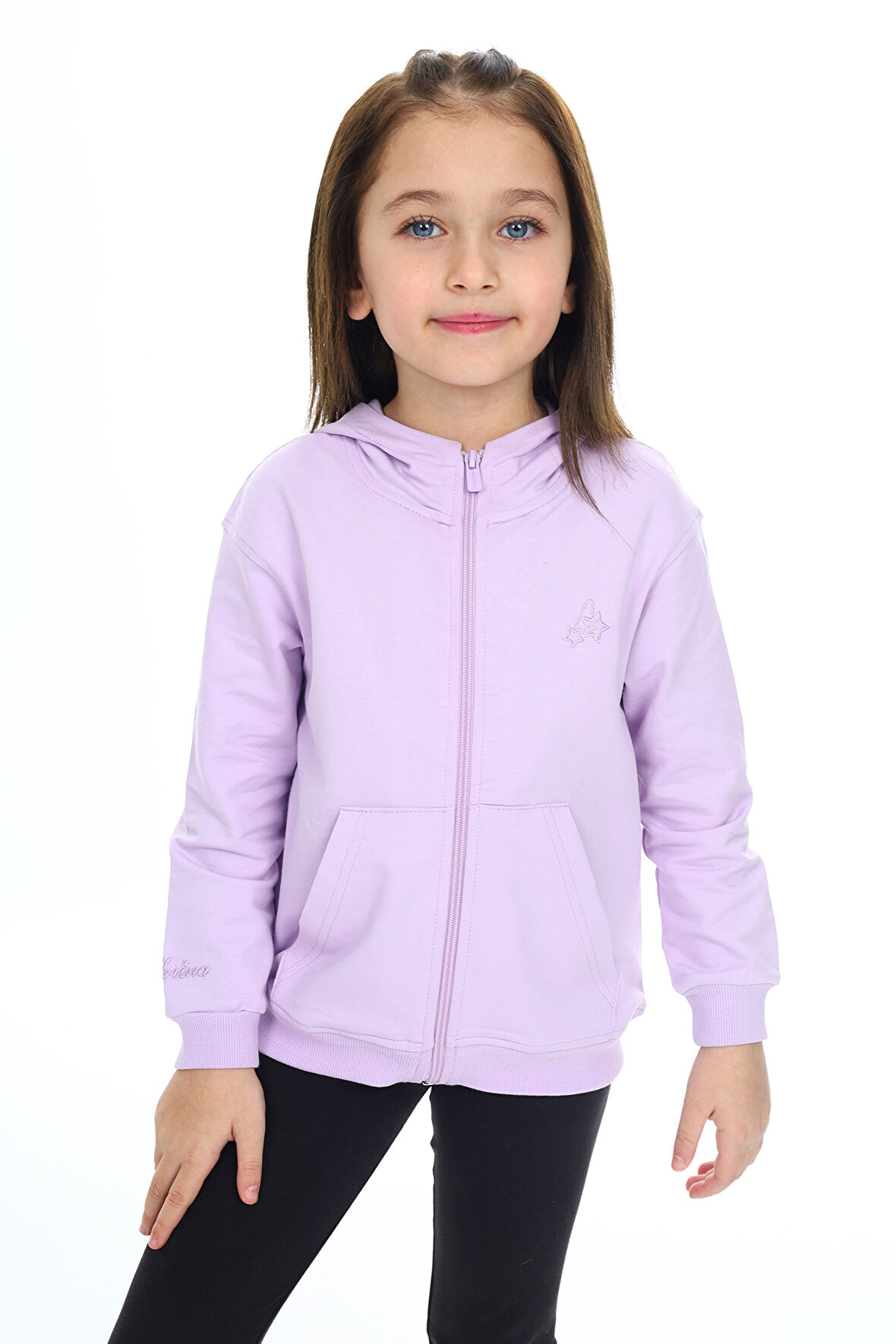 Toontoy Kız Çocuk Nakışlı Hırka