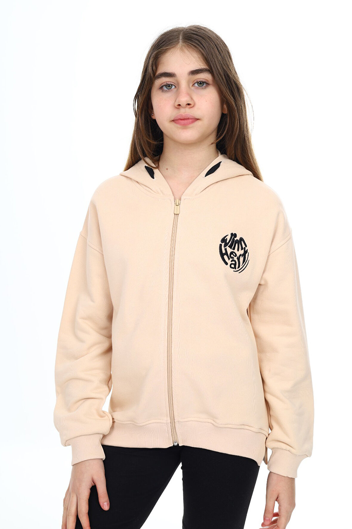 Toontoy Kız Çocuk Nakışlı Hırka