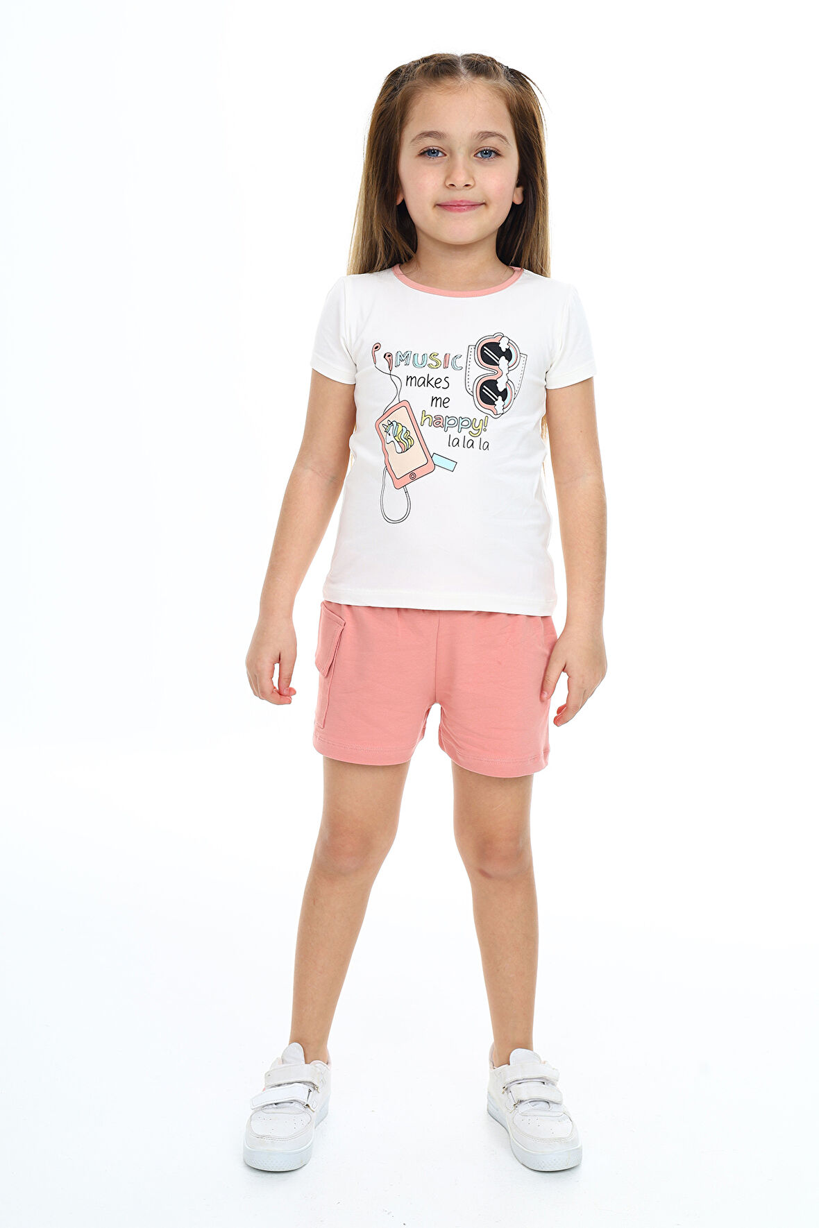 Toontoy Kız Çocuk Baskılı Şortlu Takım