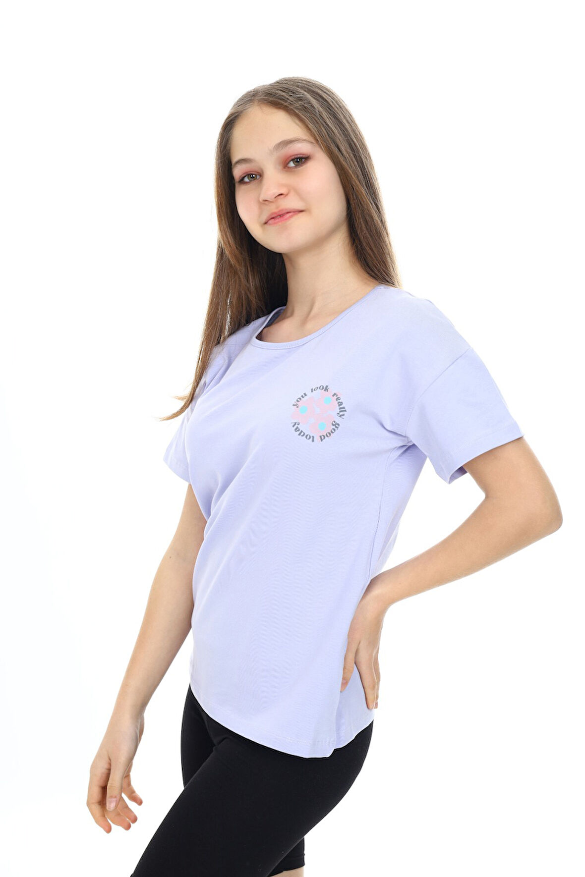 Toontoy Kız Çocuk Baskılı Tişört