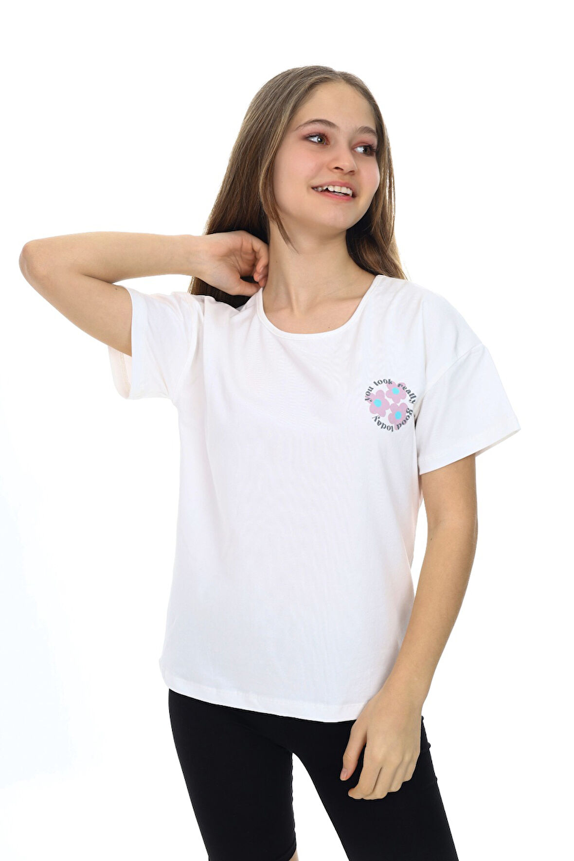 Toontoy Kız Çocuk Baskılı Tişört