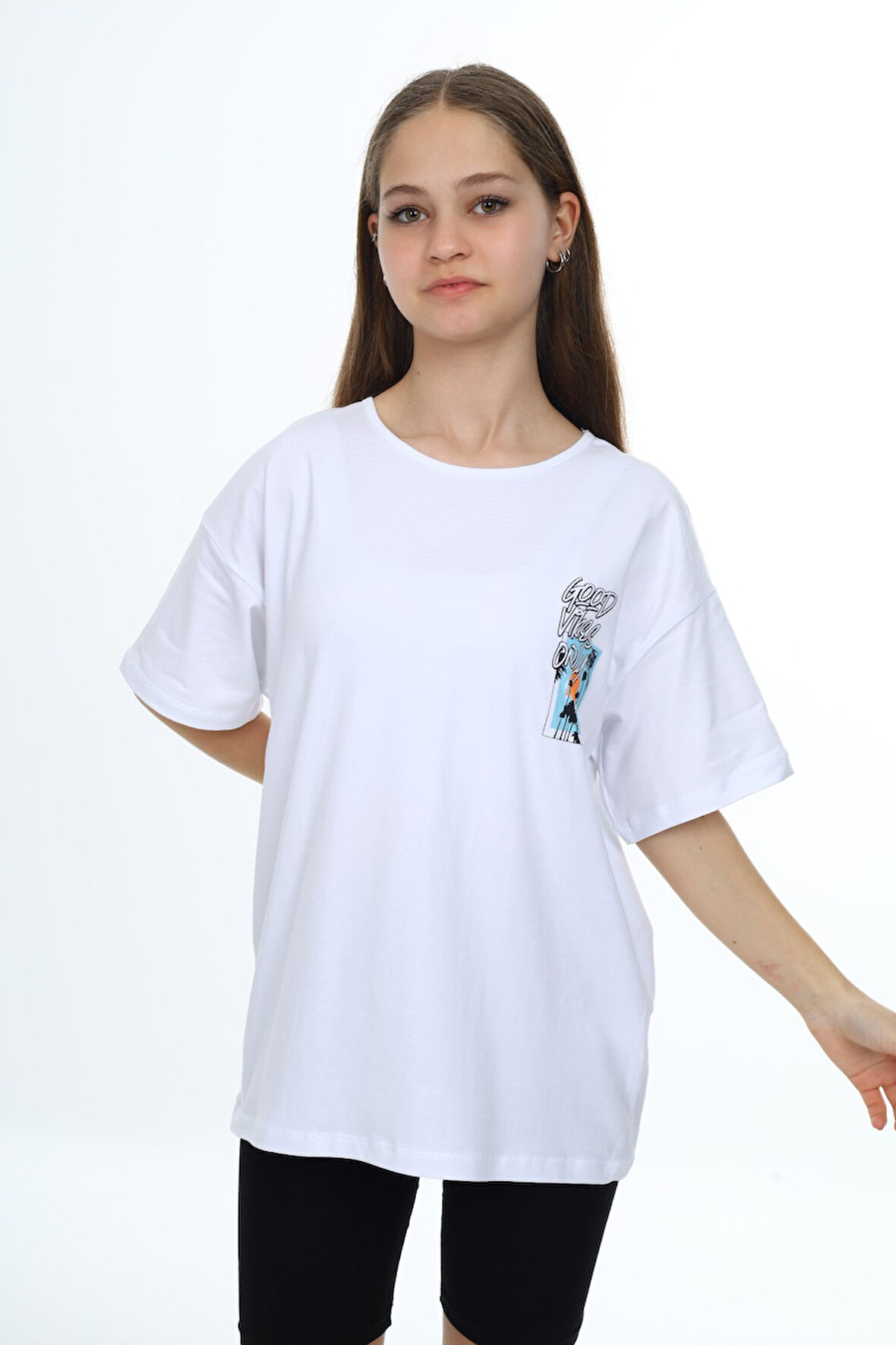 Toontoy Kız Çocuk Baskılı Tişört