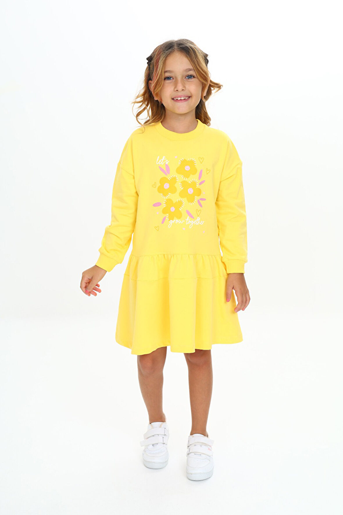 Toontoy Kız Çocuk Baskılı Elbise