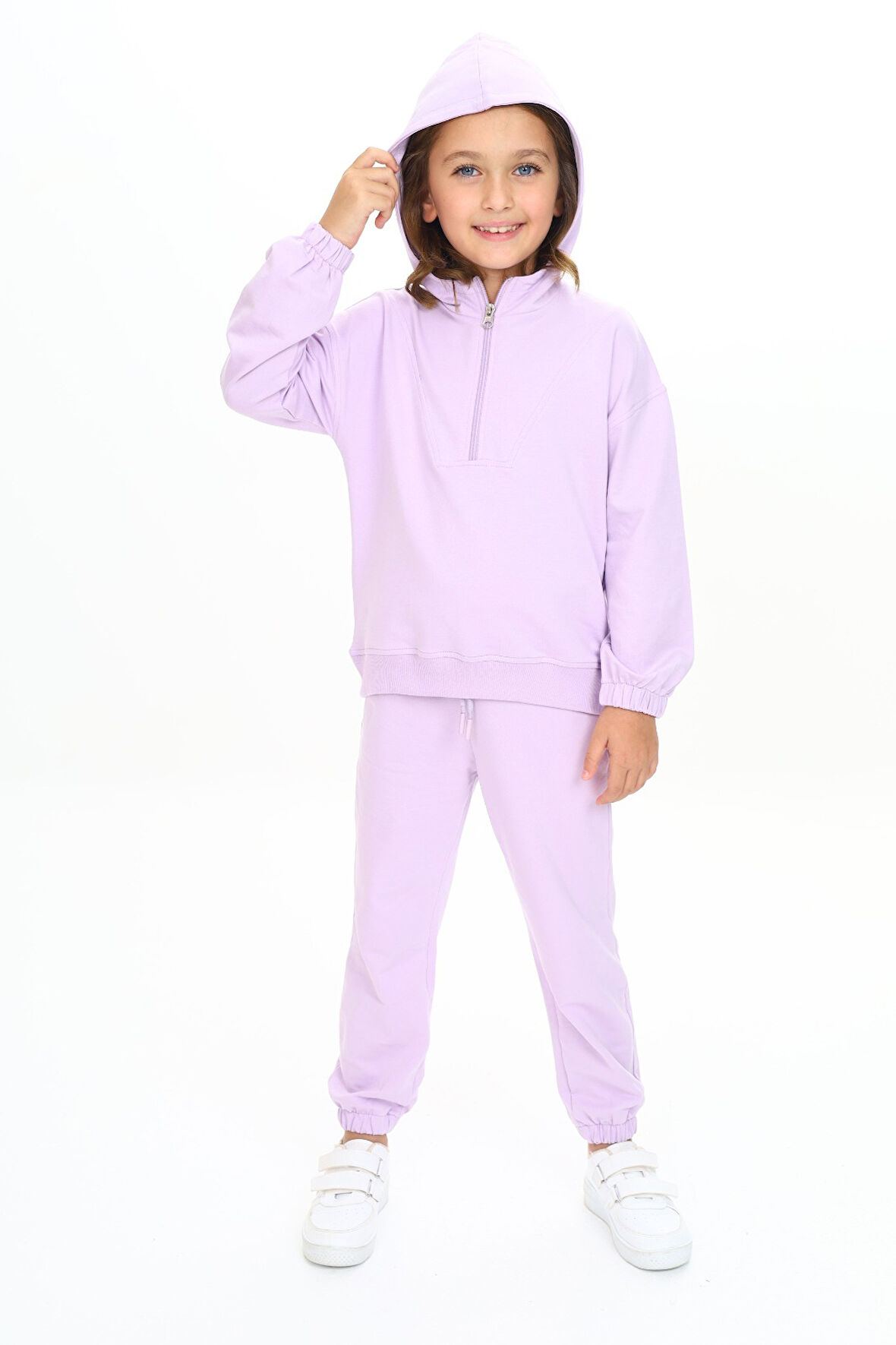 Toontoy Kız Çocuk Kapüşonlu Eşofman Takım