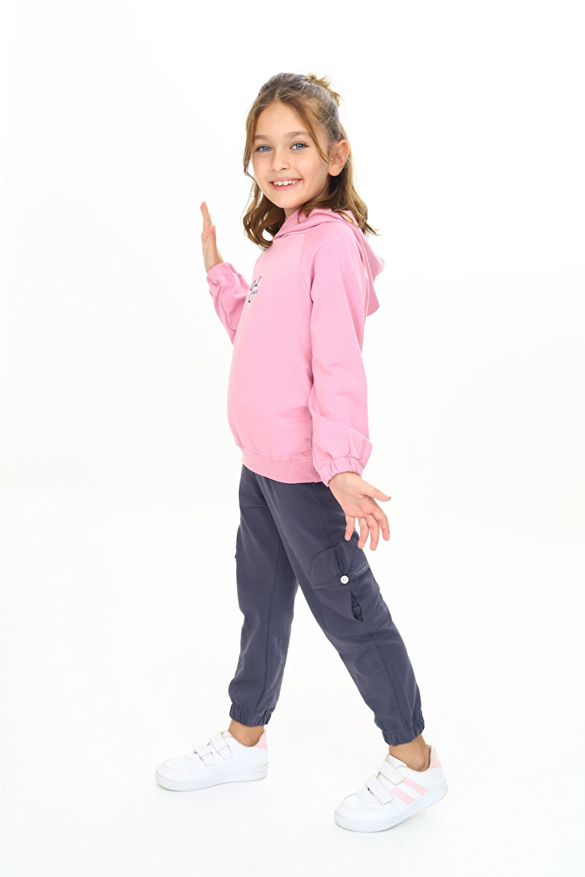 Toontoy Kız Çocuk Kapüşonlu Eşofman Takım