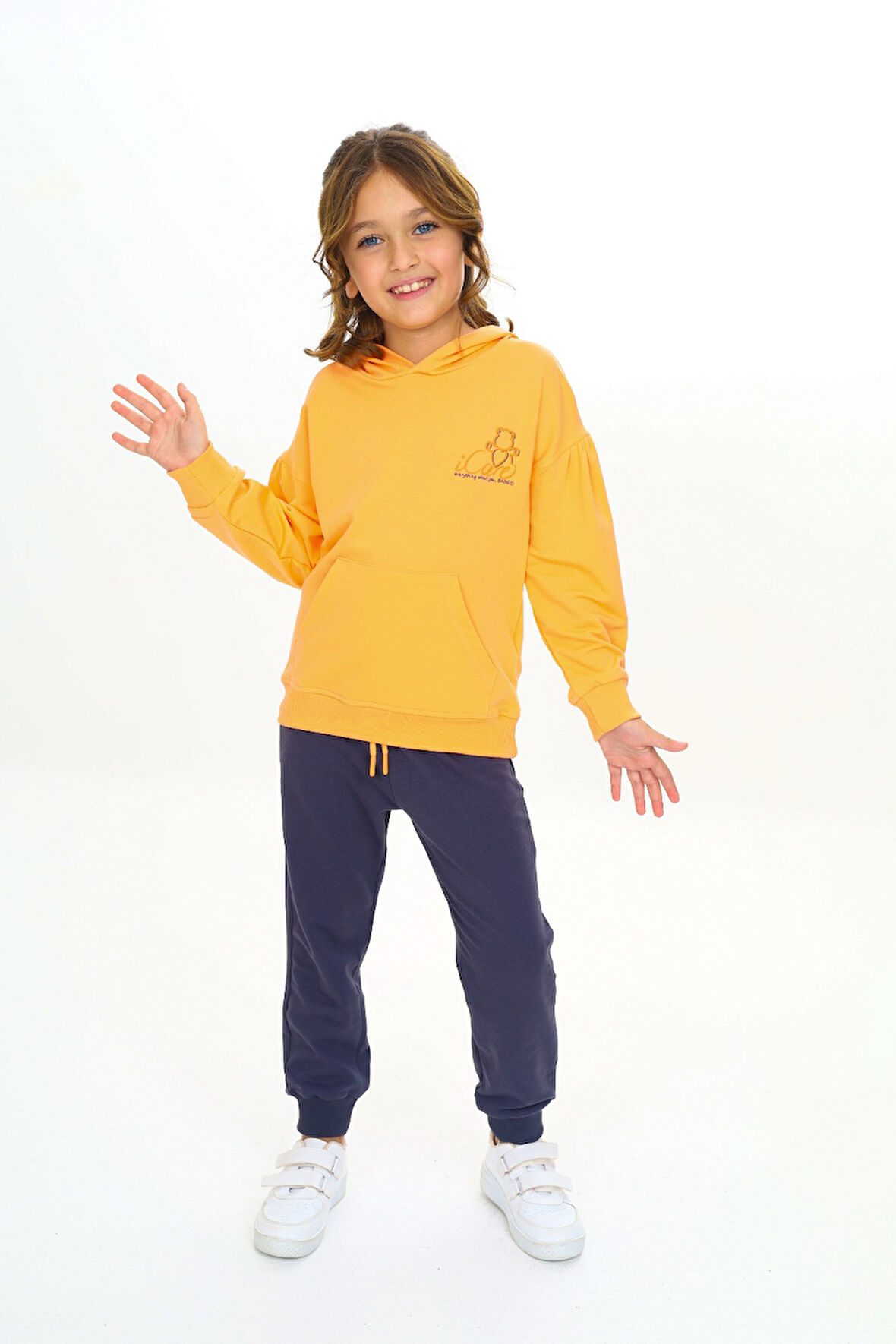 Toontoy Kız Çocuk Kapüşonlu Eşofman Takım