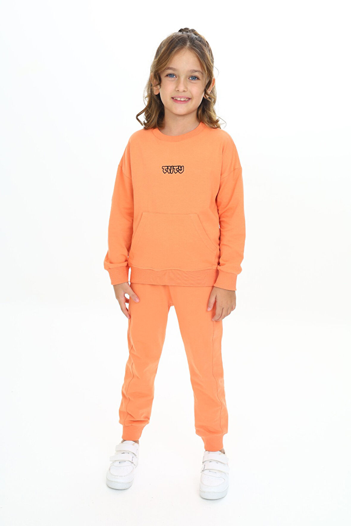 Toontoy Kız Çocuk Nakışlı Eşofman Takım